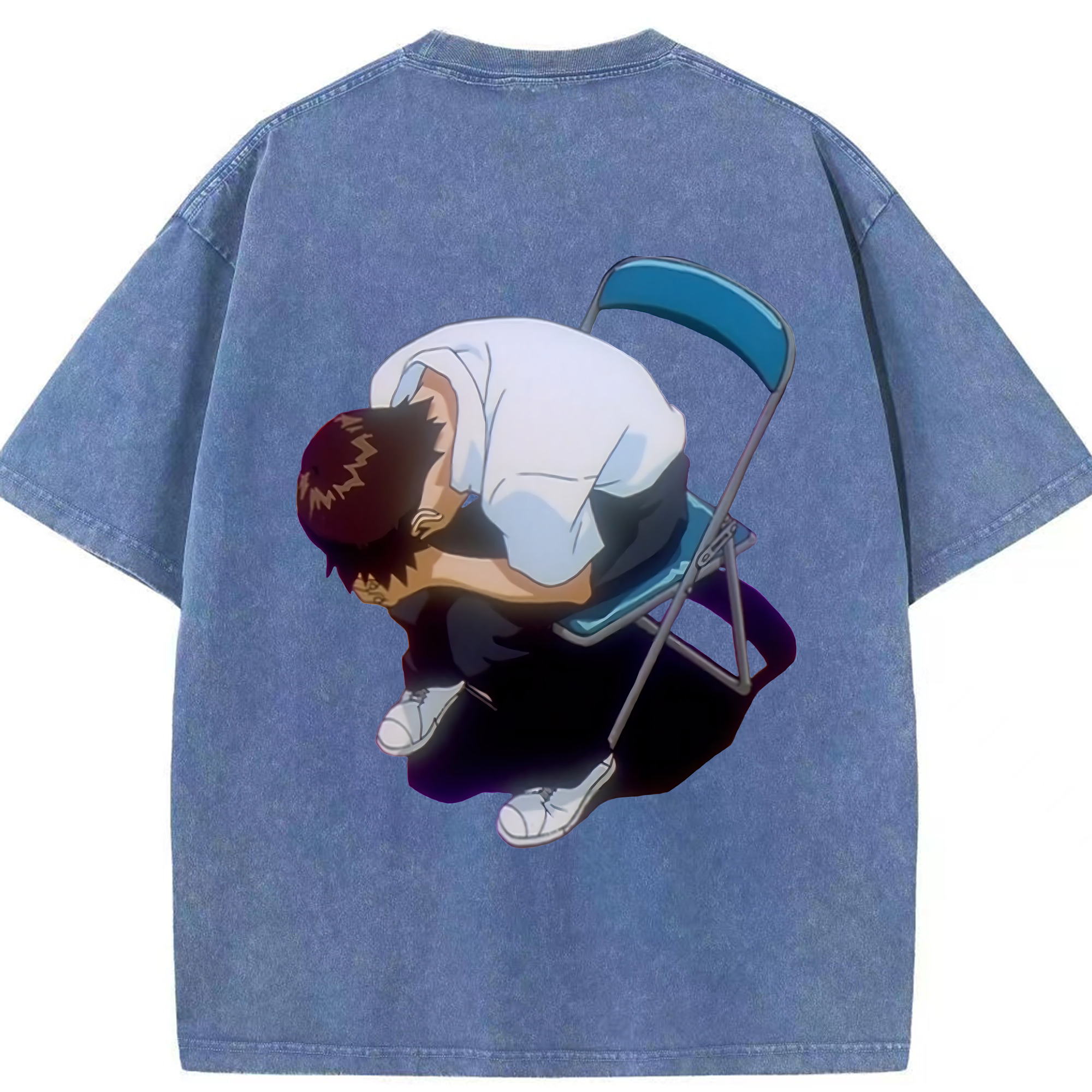 （画像用） EVA 新世紀エヴァンゲリオン 綿100% ヴィンテージ風 半袖Tシャツ（背面プリント）