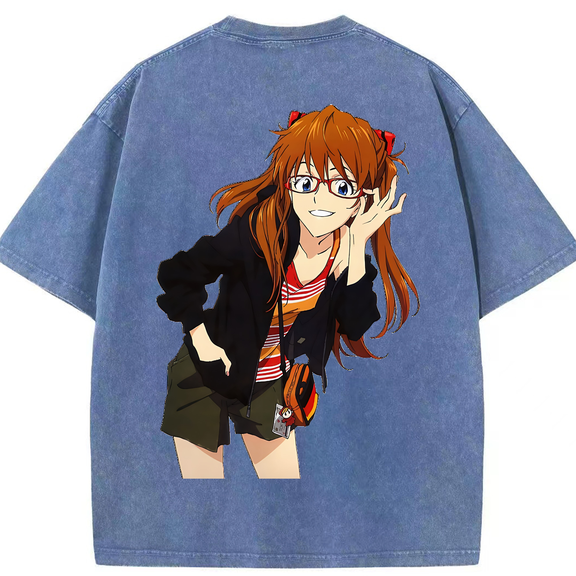 （画像用） EVA 新世紀エヴァンゲリオン 綿100% ヴィンテージ風 半袖Tシャツ（背面プリント）