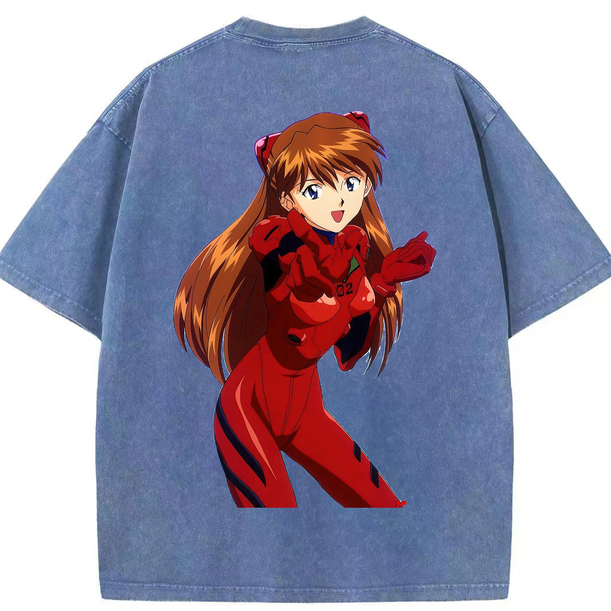 （画像用） EVA 新世紀エヴァンゲリオン 綿100% ヴィンテージ風 半袖Tシャツ（背面プリント）