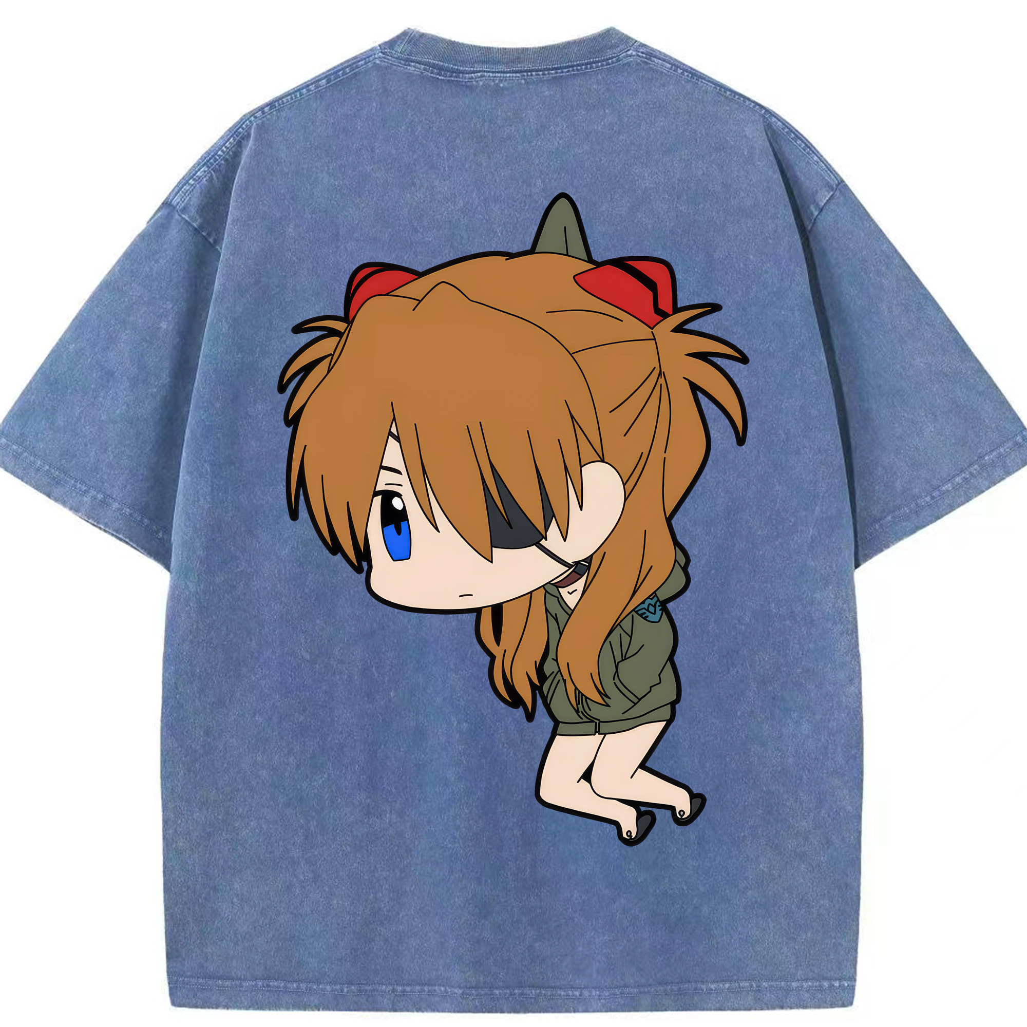 （画像用） EVA 新世紀エヴァンゲリオン 綿100% ヴィンテージ風 半袖Tシャツ（背面プリント）