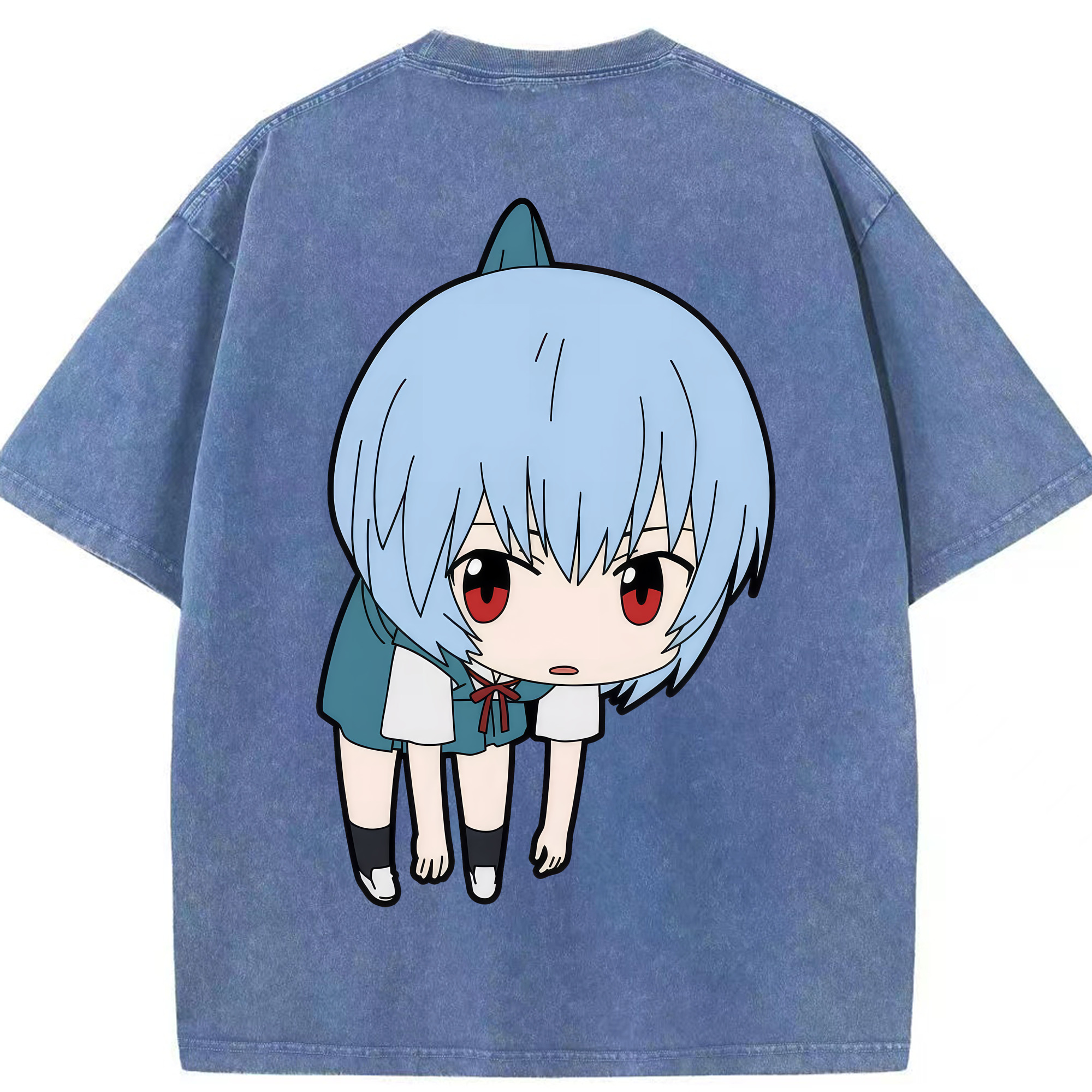 （画像用） EVA 新世紀エヴァンゲリオン 綿100% ヴィンテージ風 半袖Tシャツ（背面プリント）
