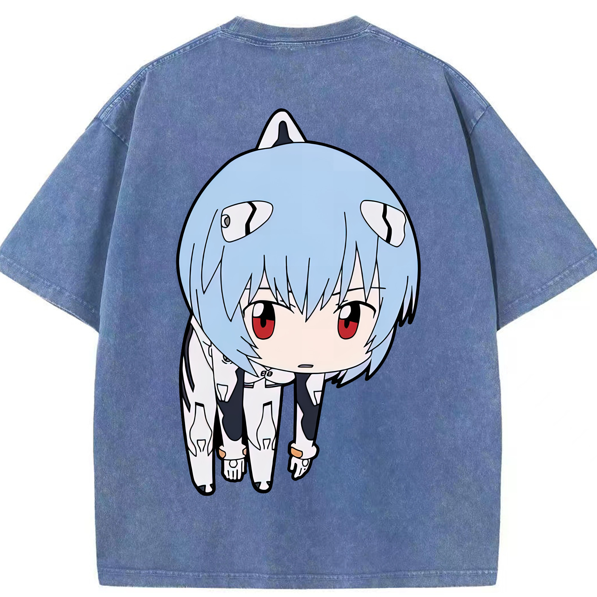 （画像用） EVA 新世紀エヴァンゲリオン 綿100% ヴィンテージ風 半袖Tシャツ（背面プリント）