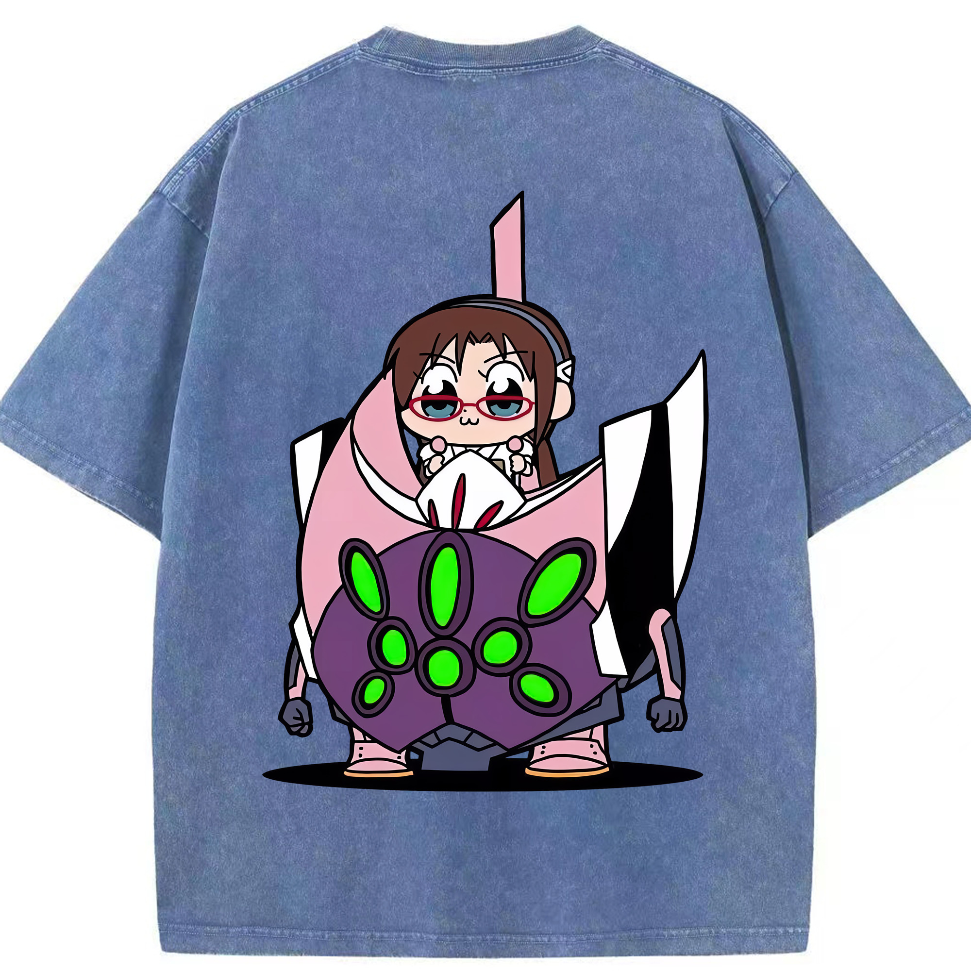 （画像用） EVA 新世紀エヴァンゲリオン 綿100% ヴィンテージ風 半袖Tシャツ（背面プリント）