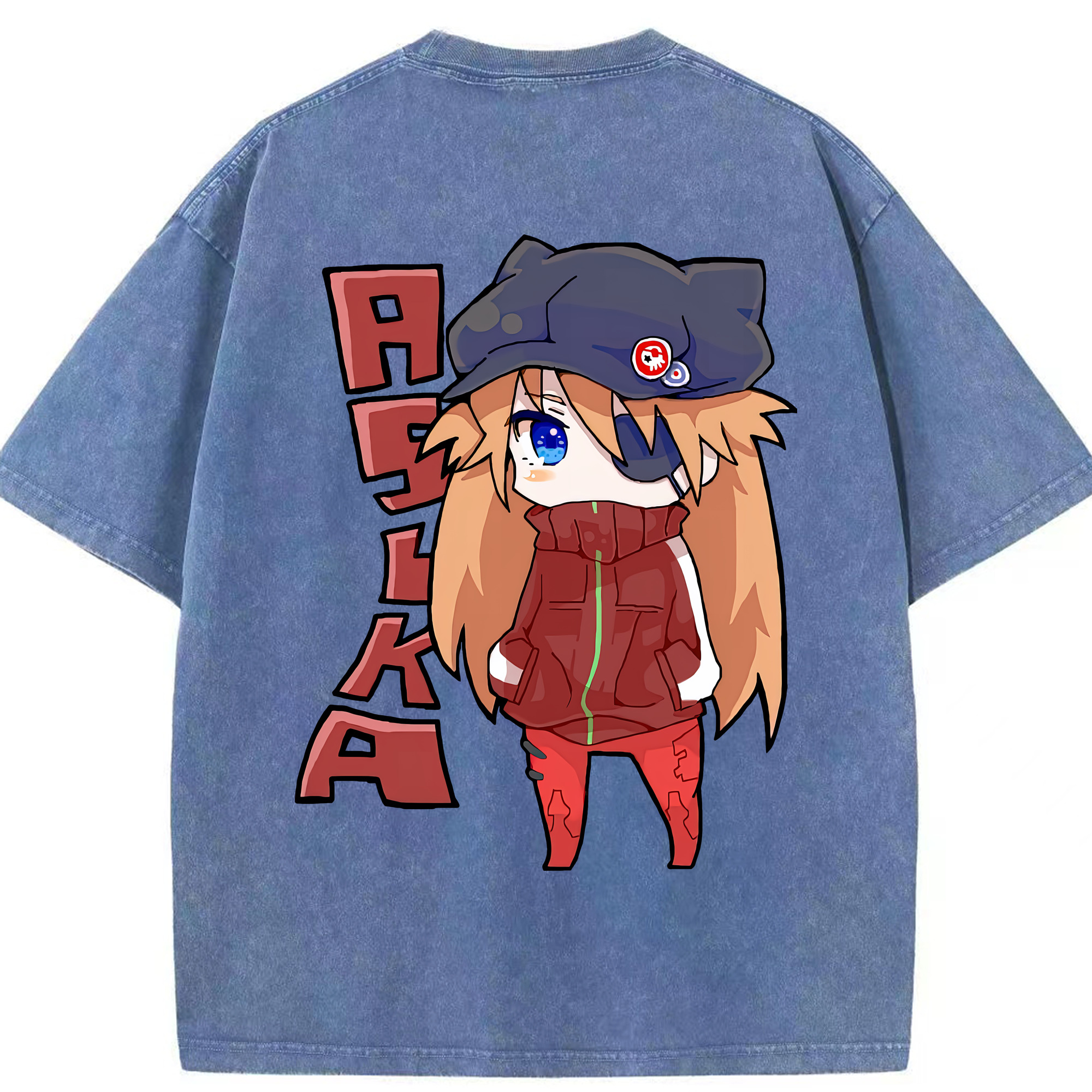 （画像用） EVA 新世紀エヴァンゲリオン 綿100% ヴィンテージ風 半袖Tシャツ（背面プリント）