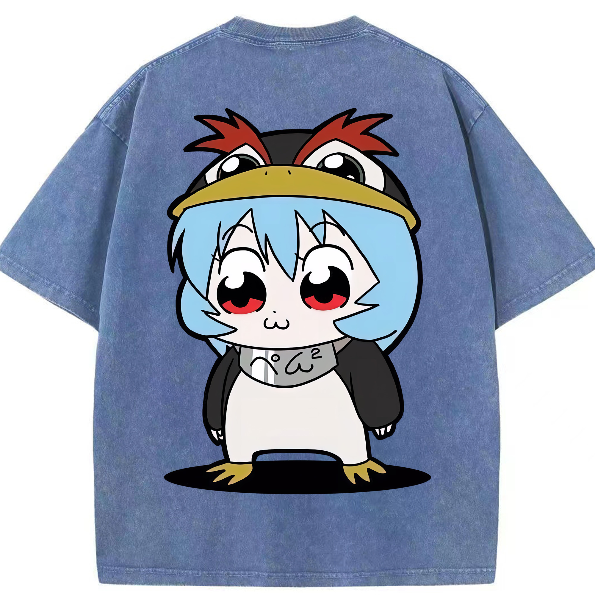 （画像用） EVA 新世紀エヴァンゲリオン 綿100% ヴィンテージ風 半袖Tシャツ（背面プリント）