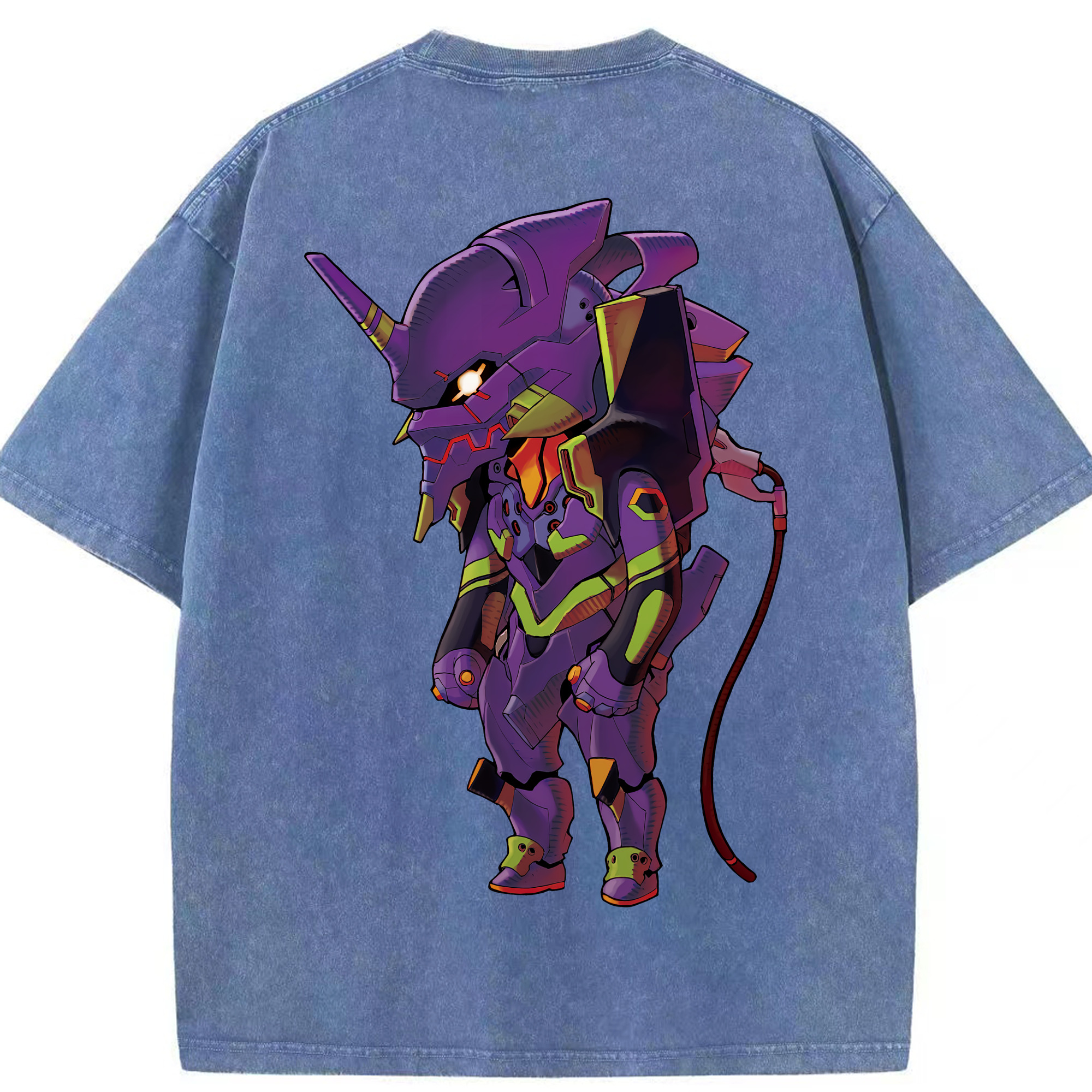 （画像用） EVA 新世紀エヴァンゲリオン 綿100% ヴィンテージ風 半袖Tシャツ（背面プリント）