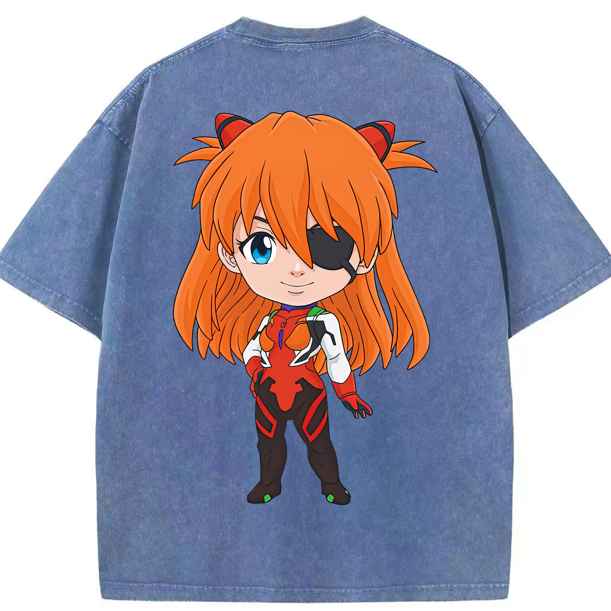 （画像用） EVA 新世紀エヴァンゲリオン 綿100% ヴィンテージ風 半袖Tシャツ（背面プリント）