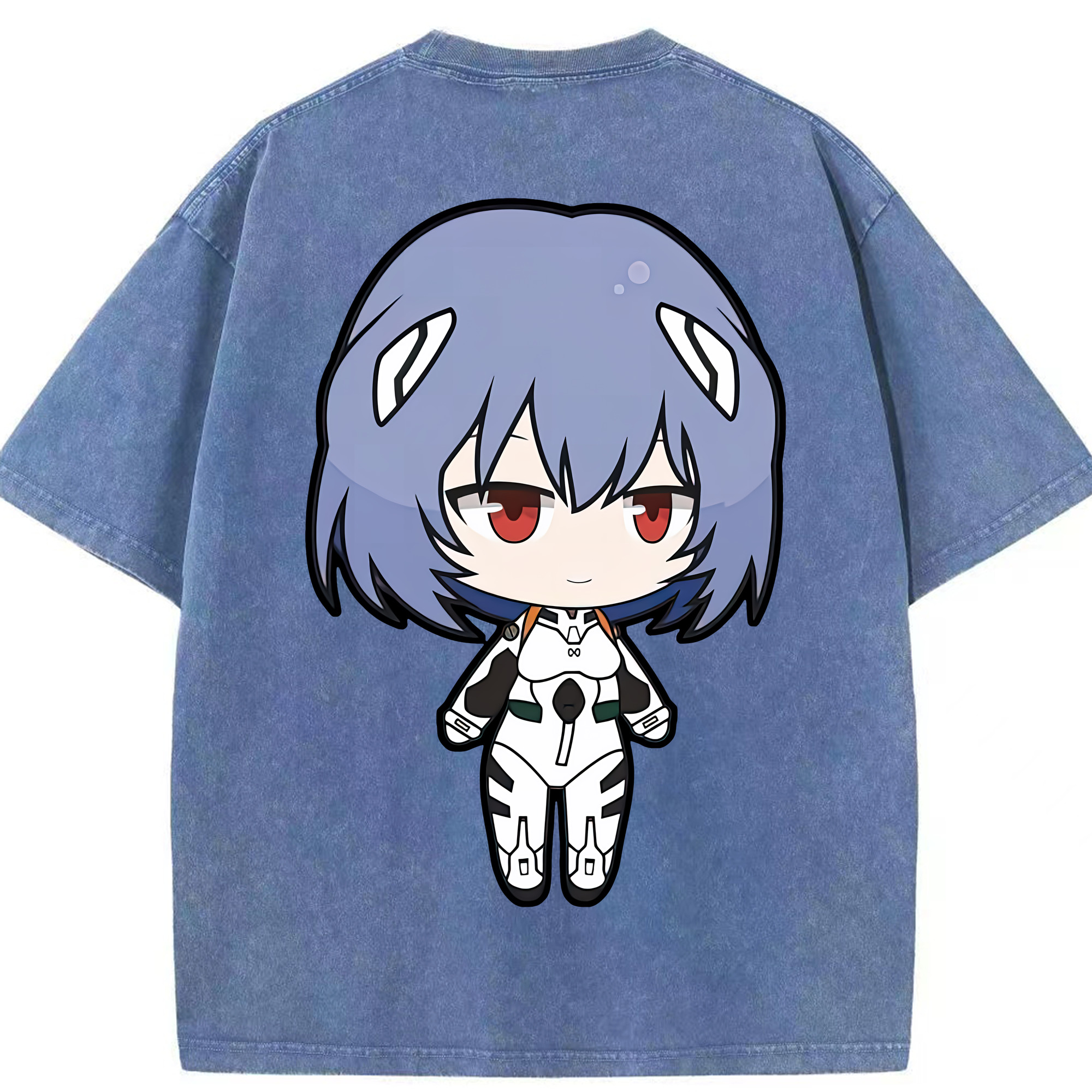 （画像用） EVA 新世紀エヴァンゲリオン 綿100% ヴィンテージ風 半袖Tシャツ（背面プリント）