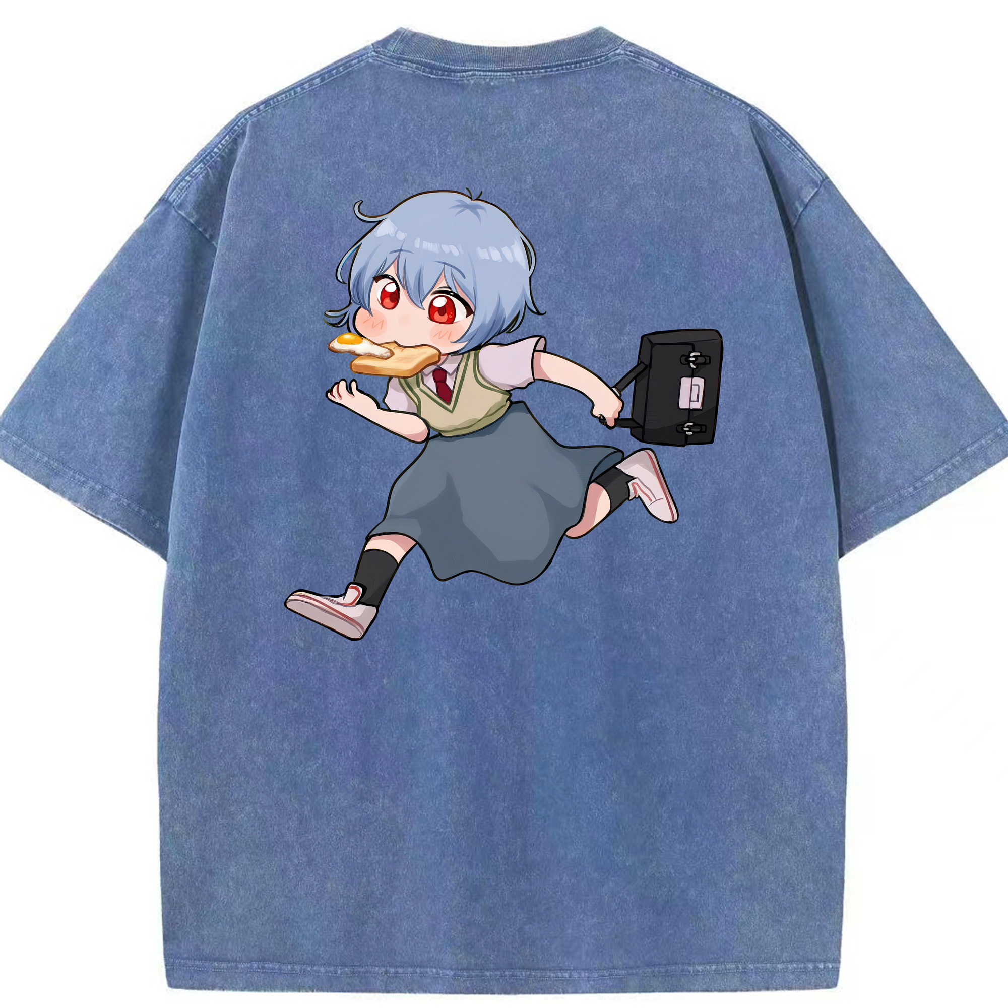 （画像用） EVA 新世紀エヴァンゲリオン 綿100% ヴィンテージ風 半袖Tシャツ（背面プリント）