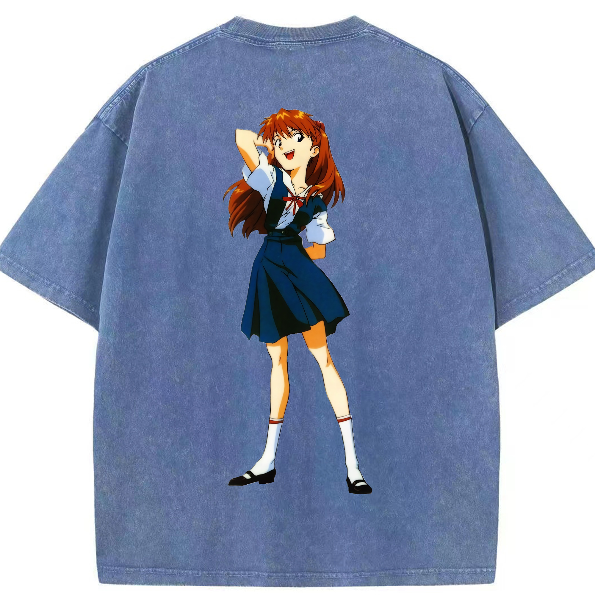 （画像用） EVA 新世紀エヴァンゲリオン 綿100% ヴィンテージ風 半袖Tシャツ（背面プリント）