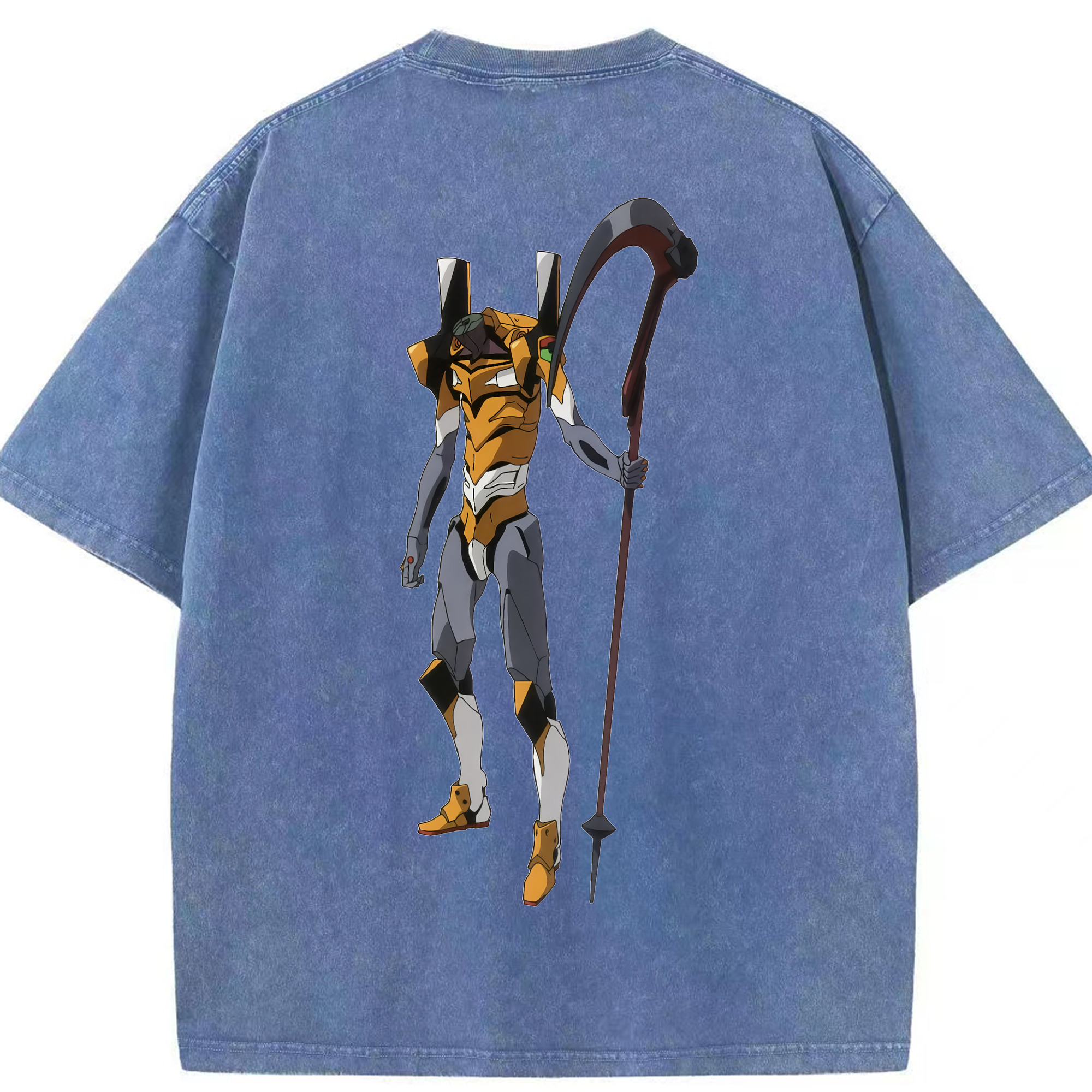 （画像用） EVA 新世紀エヴァンゲリオン 綿100% ヴィンテージ風 半袖Tシャツ（背面プリント）