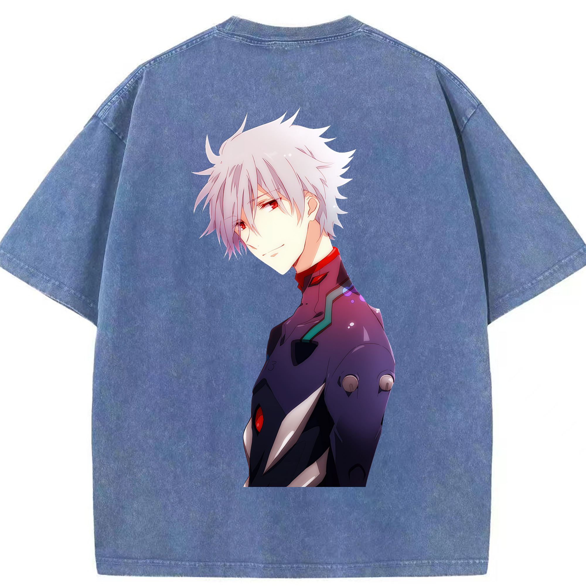 （画像用） EVA 新世紀エヴァンゲリオン 綿100% ヴィンテージ風 半袖Tシャツ（背面プリント）