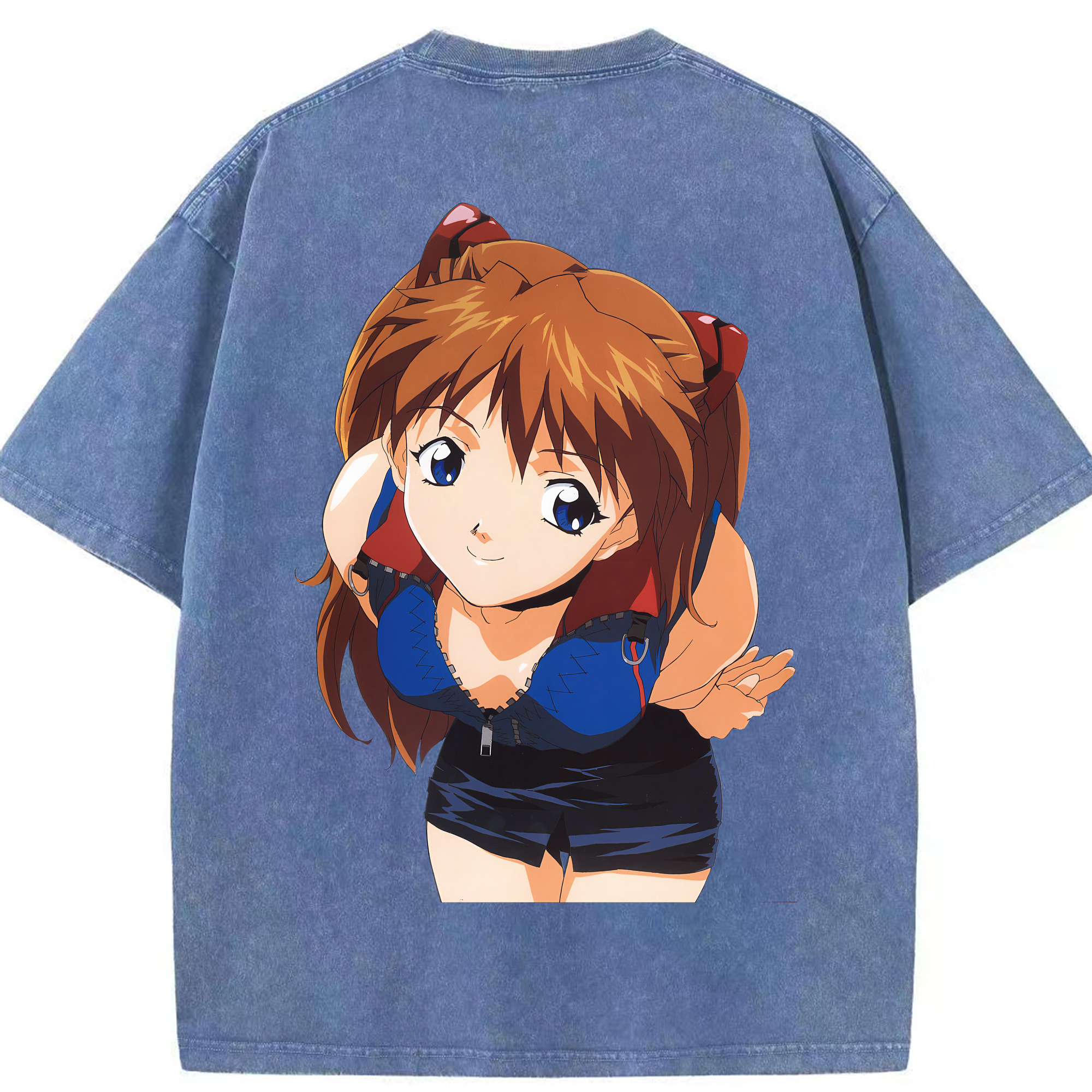 （画像用） EVA 新世紀エヴァンゲリオン 綿100% ヴィンテージ風 半袖Tシャツ（背面プリント）