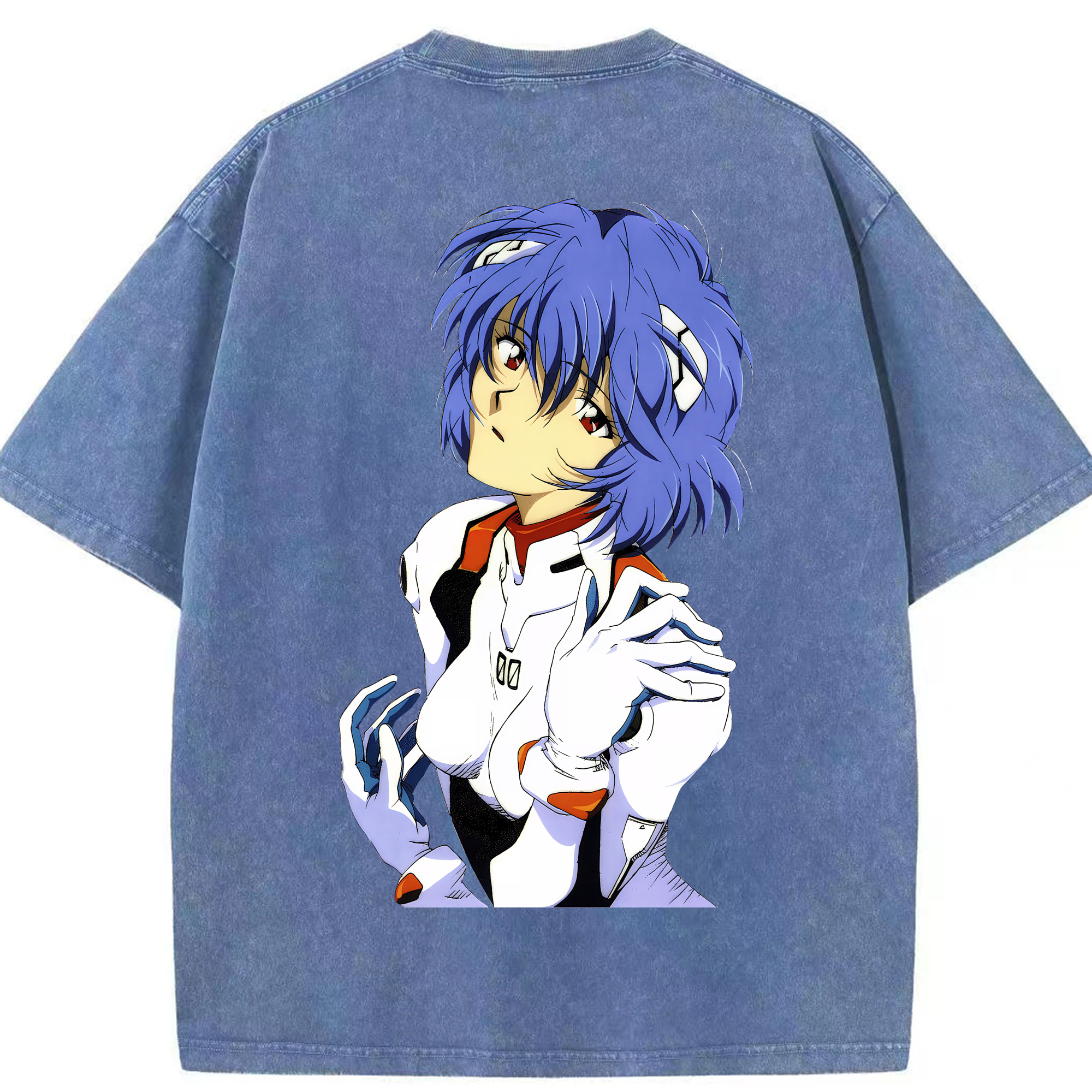 （画像用） EVA 新世紀エヴァンゲリオン 綿100% ヴィンテージ風 半袖Tシャツ（背面プリント）