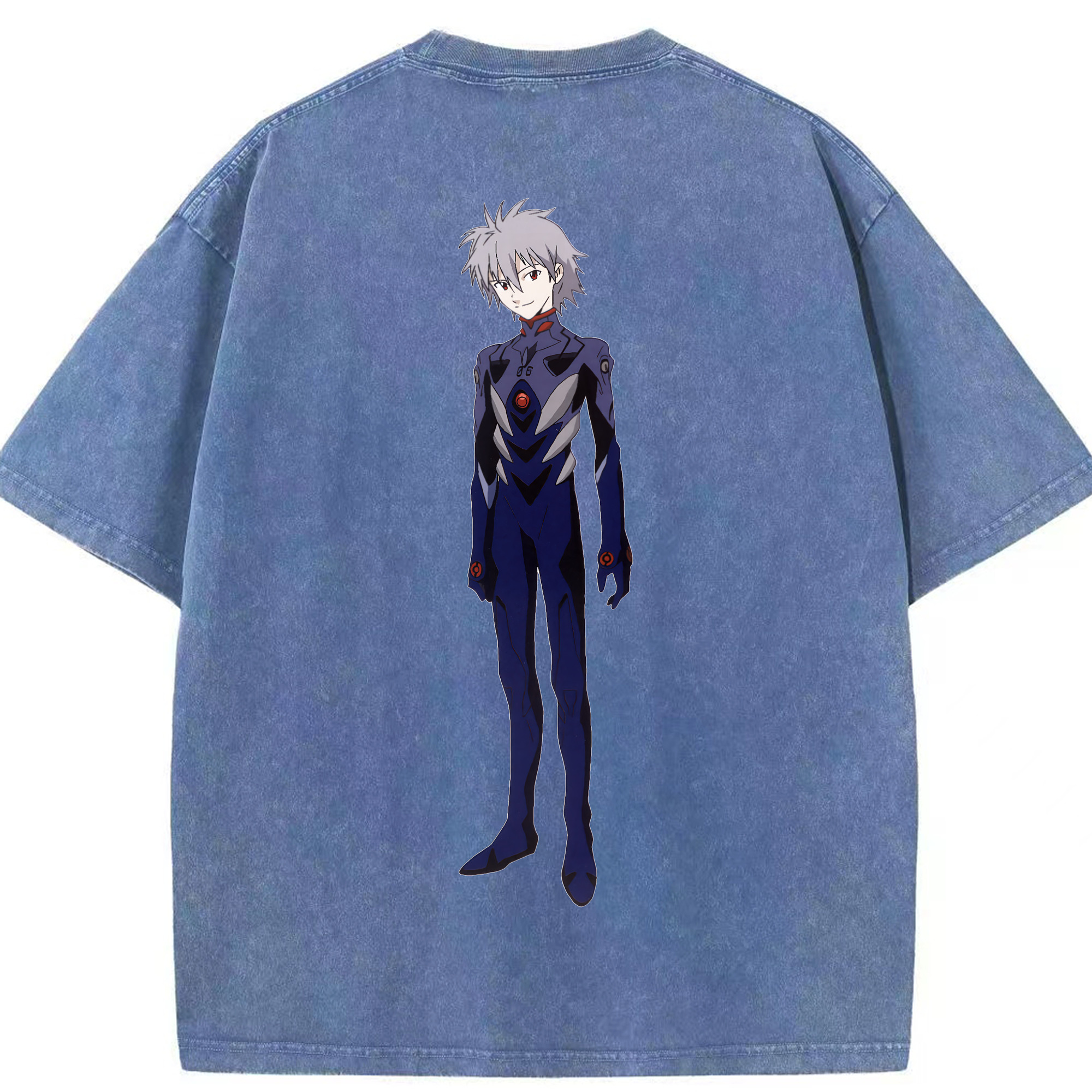 （画像用） EVA 新世紀エヴァンゲリオン 綿100% ヴィンテージ風 半袖Tシャツ（背面プリント）