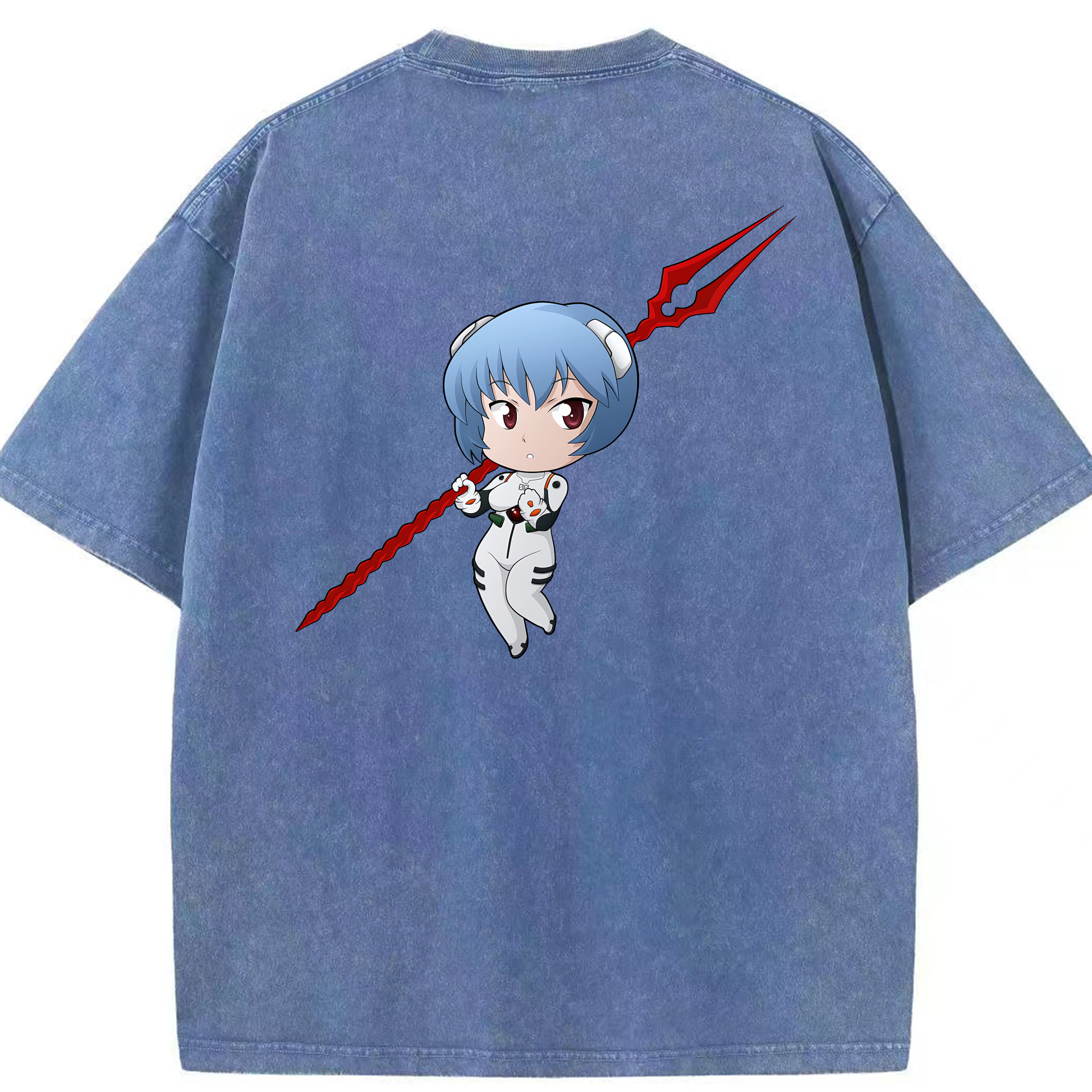 （画像用） EVA 新世紀エヴァンゲリオン 綿100% ヴィンテージ風 半袖Tシャツ（背面プリント）