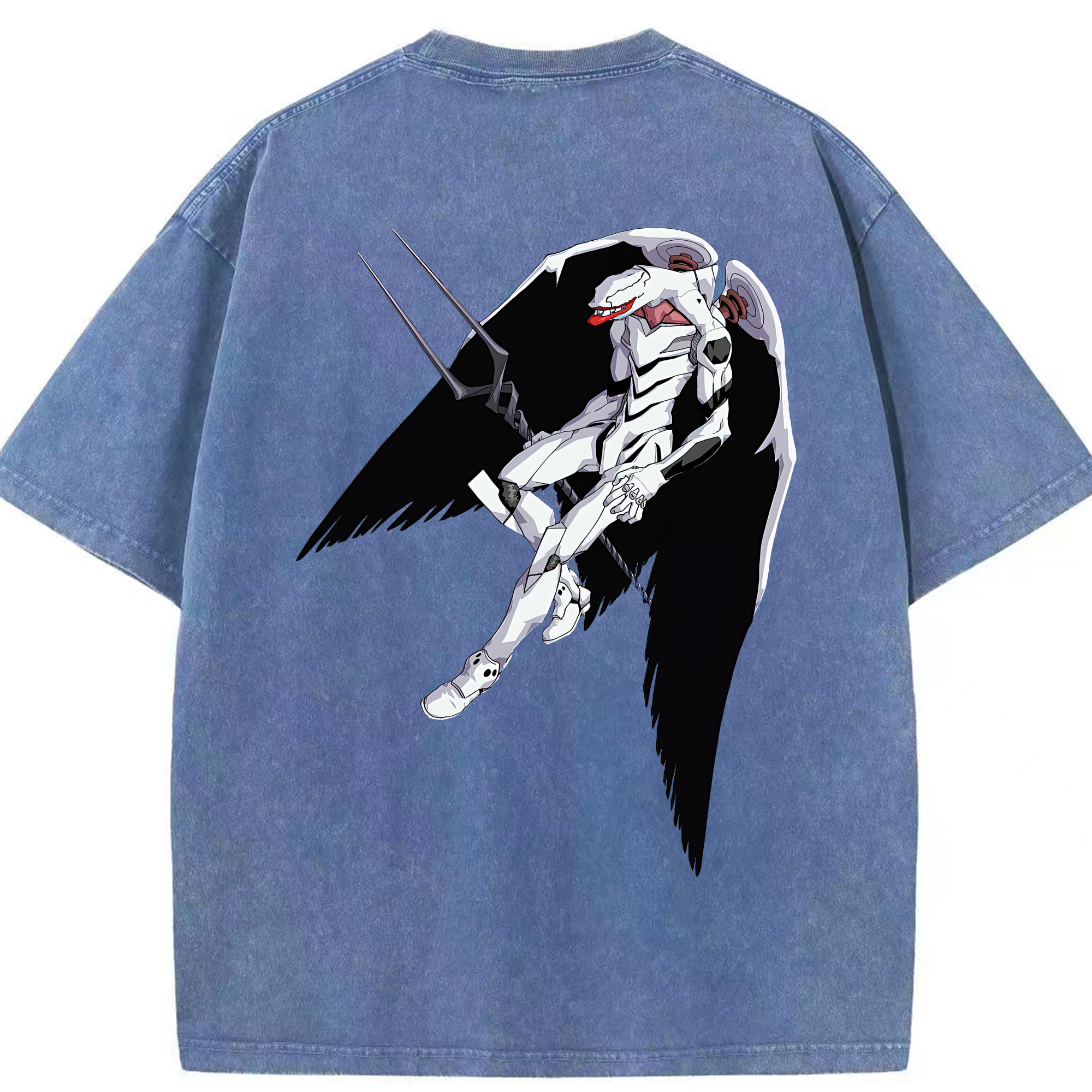 （画像用） EVA 新世紀エヴァンゲリオン 綿100% ヴィンテージ風 半袖Tシャツ（背面プリント）