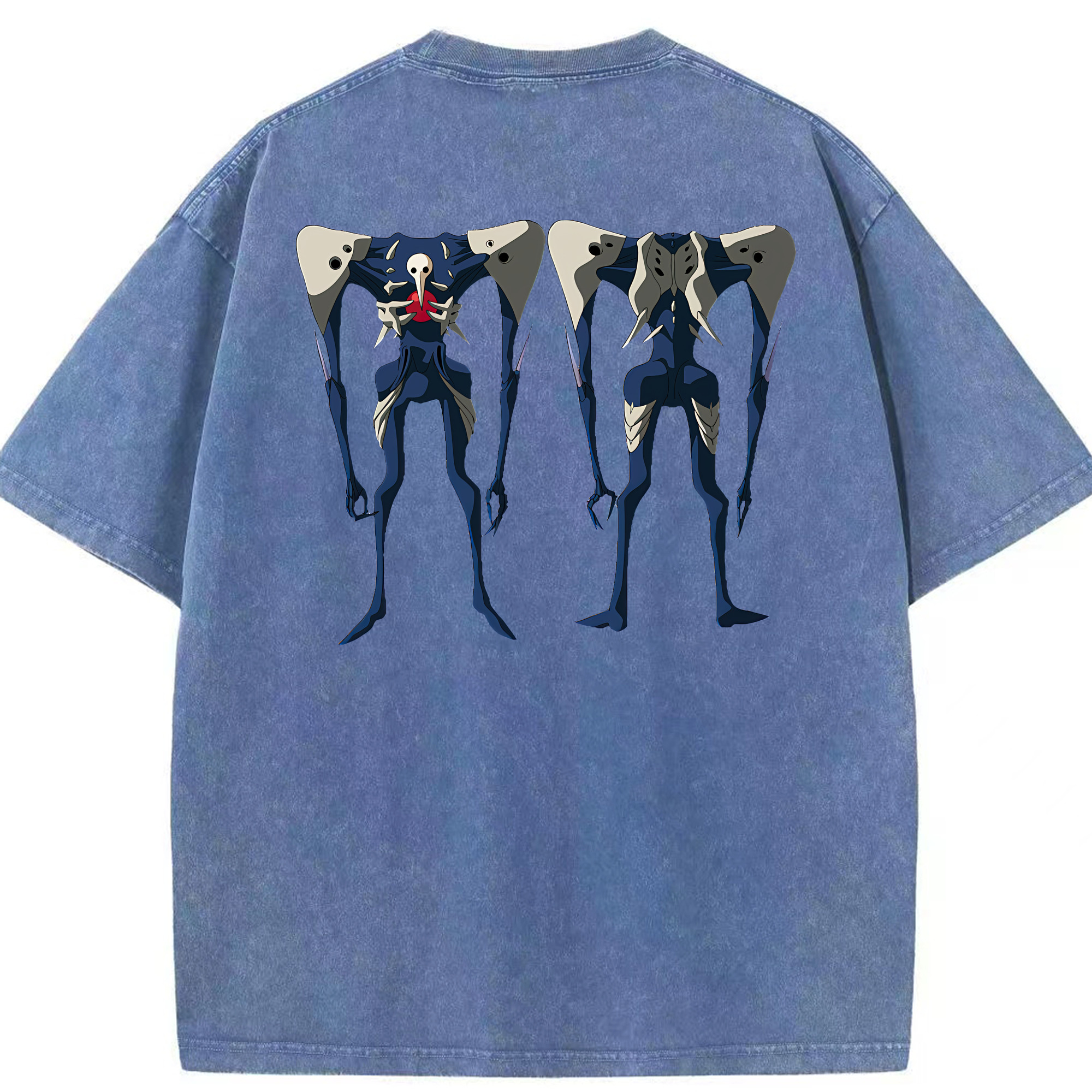 （画像用） EVA 新世紀エヴァンゲリオン 綿100% ヴィンテージ風 半袖Tシャツ（背面プリント）