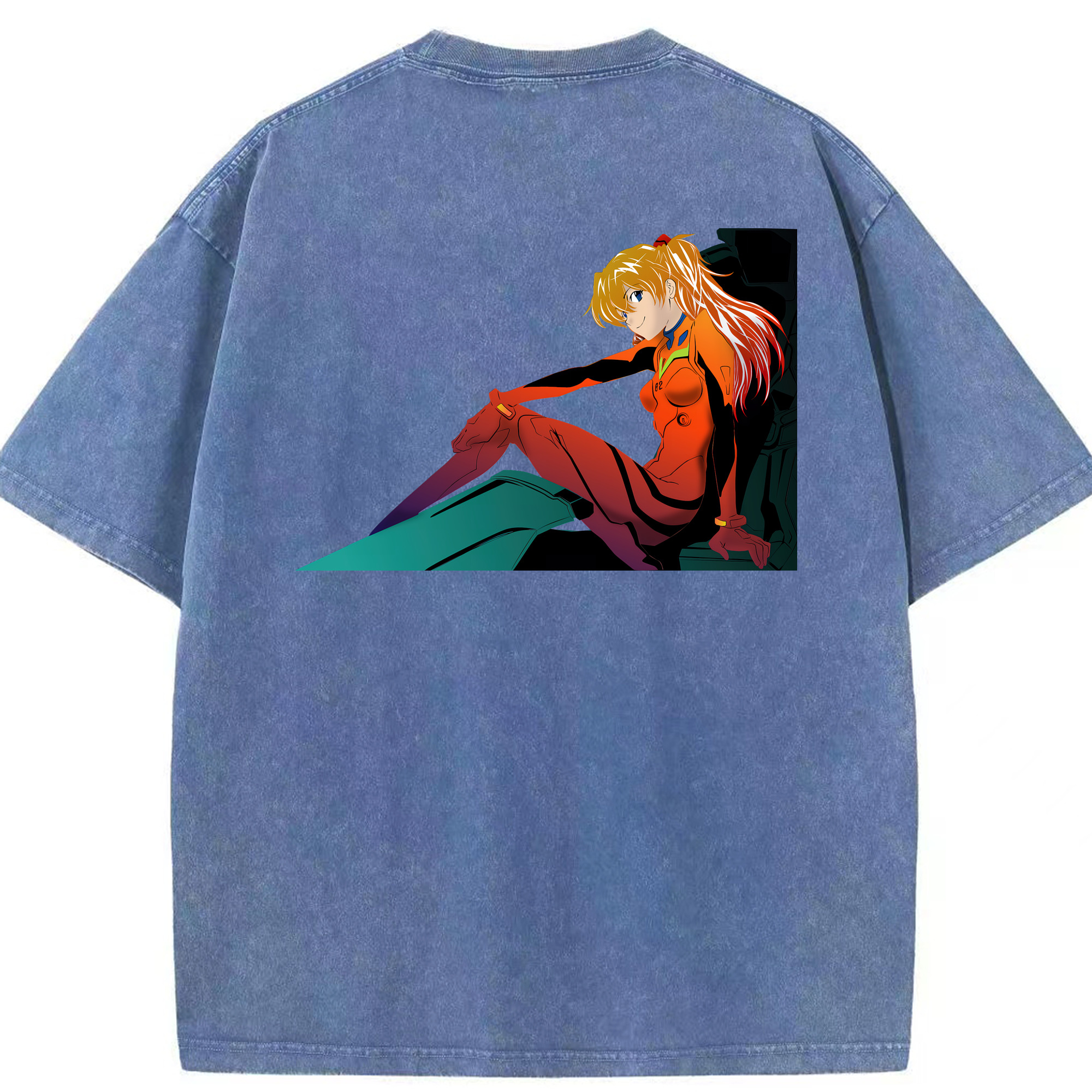 （画像用） EVA 新世紀エヴァンゲリオン 綿100% ヴィンテージ風 半袖Tシャツ（背面プリント）