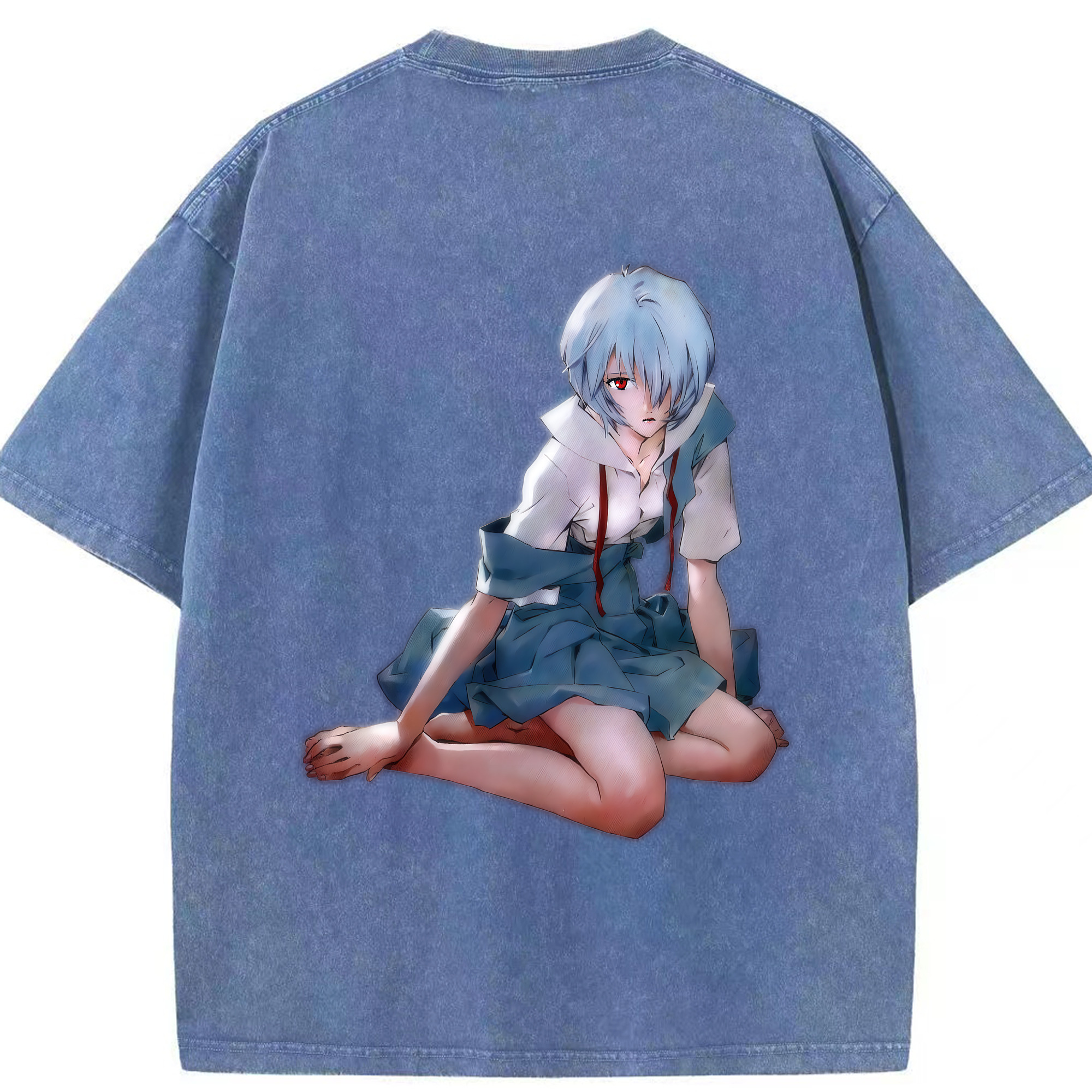 （画像用） EVA 新世紀エヴァンゲリオン 綿100% ヴィンテージ風 半袖Tシャツ（背面プリント）