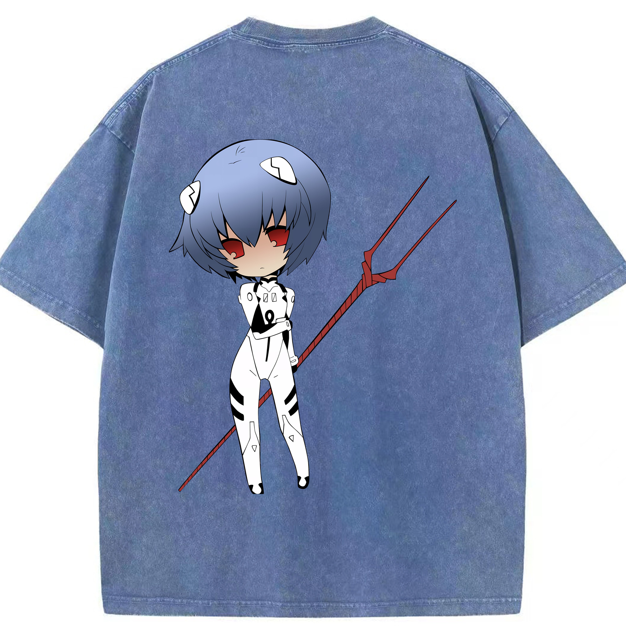 （画像用） EVA 新世紀エヴァンゲリオン 綿100% ヴィンテージ風 半袖Tシャツ（背面プリント）