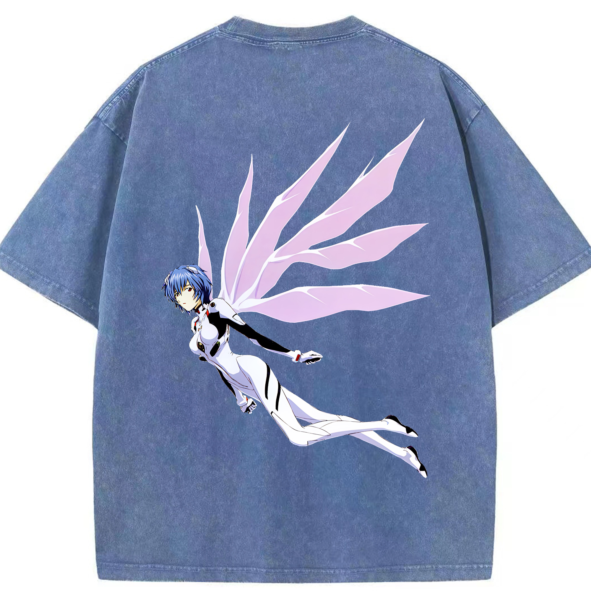 （画像用） EVA 新世紀エヴァンゲリオン 綿100% ヴィンテージ風 半袖Tシャツ（背面プリント）