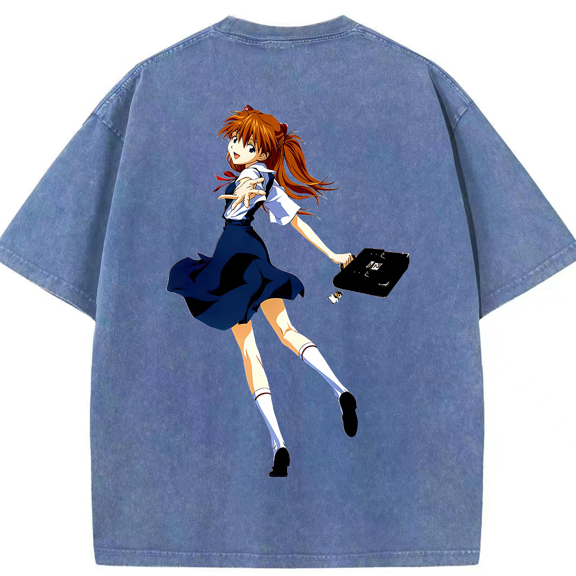 （画像用） EVA 新世紀エヴァンゲリオン 綿100% ヴィンテージ風 半袖Tシャツ（背面プリント）