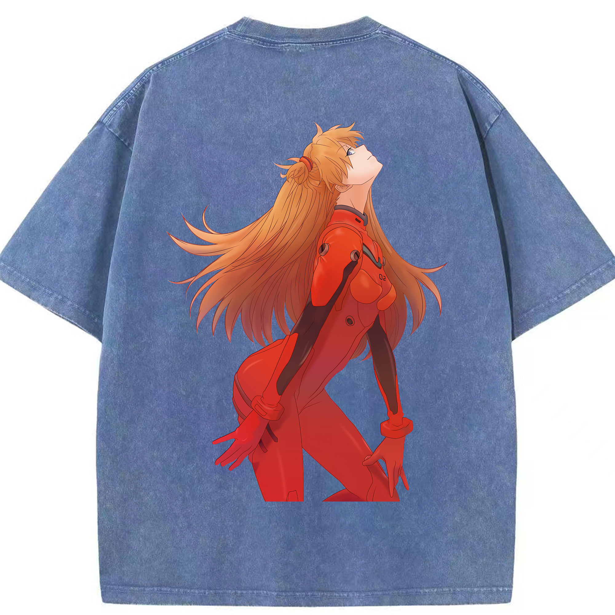 （画像用） EVA 新世紀エヴァンゲリオン 綿100% ヴィンテージ風 半袖Tシャツ（背面プリント）