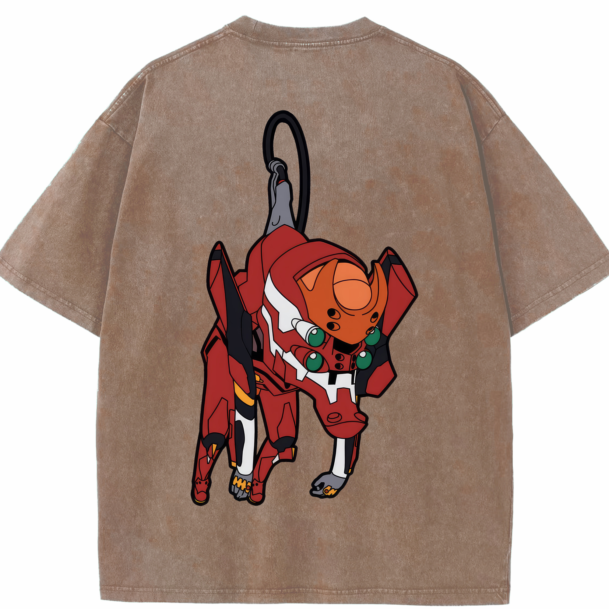 （画像用） EVA 新世紀エヴァンゲリオン 綿100% ヴィンテージ風 半袖Tシャツ（背面プリント）