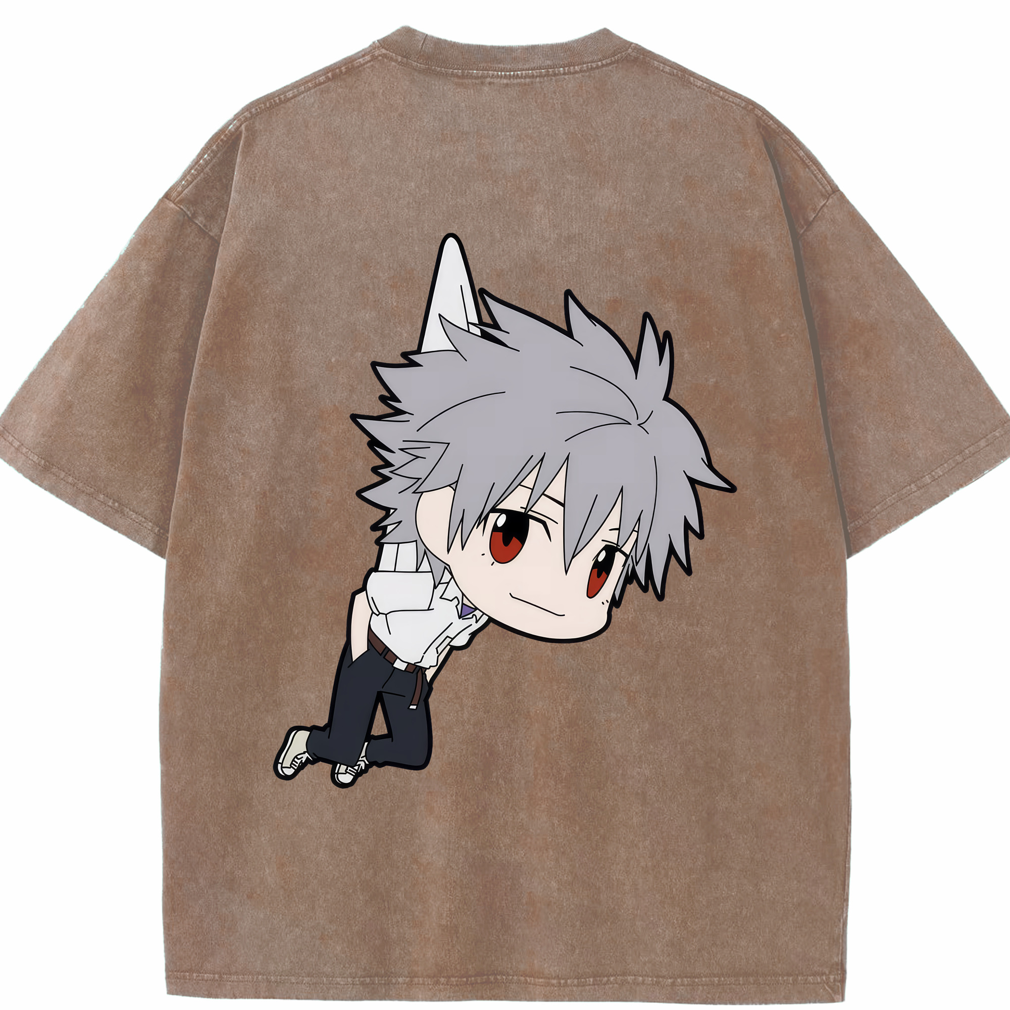 （画像用） EVA 新世紀エヴァンゲリオン 綿100% ヴィンテージ風 半袖Tシャツ（背面プリント）