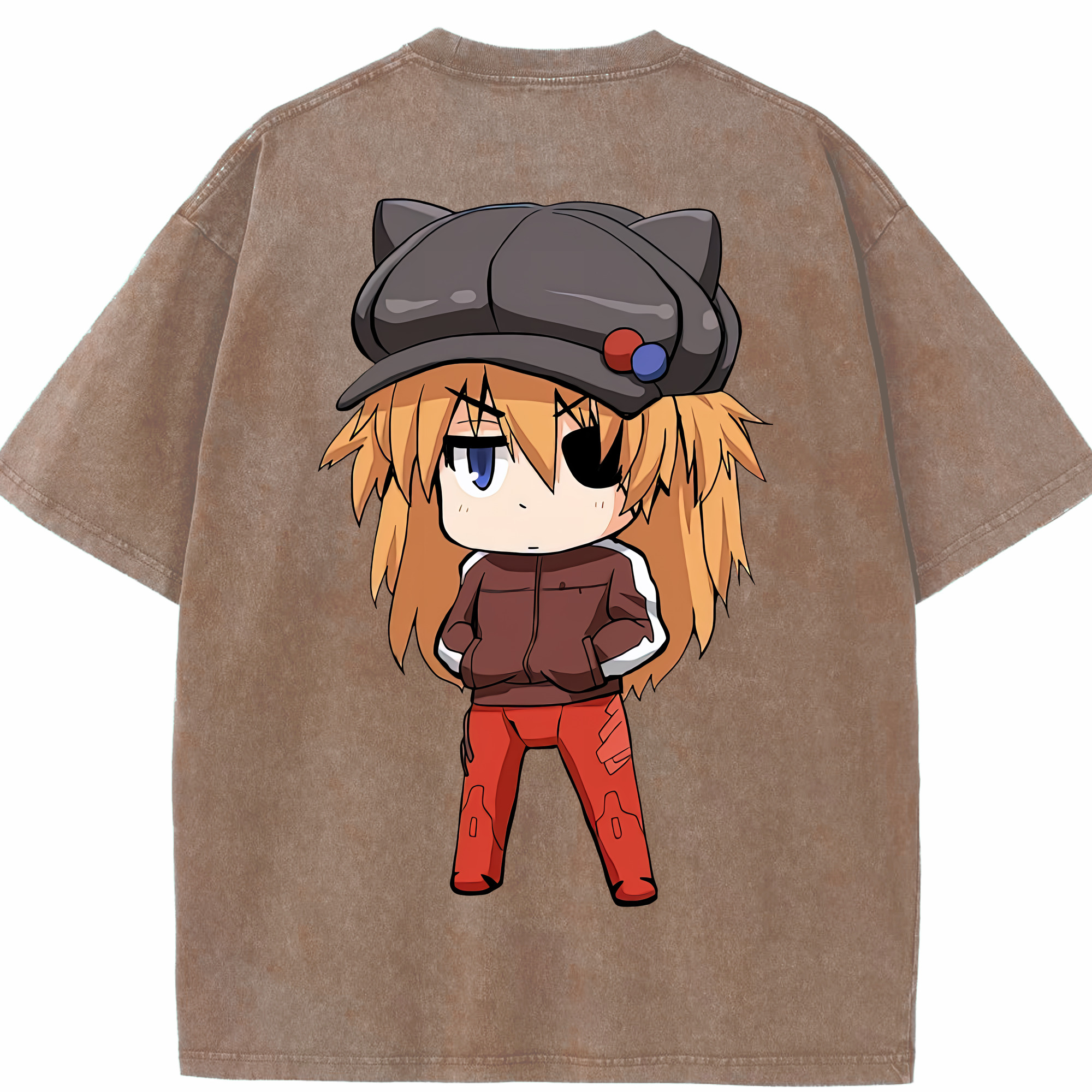 （画像用） EVA 新世紀エヴァンゲリオン 綿100% ヴィンテージ風 半袖Tシャツ（背面プリント）