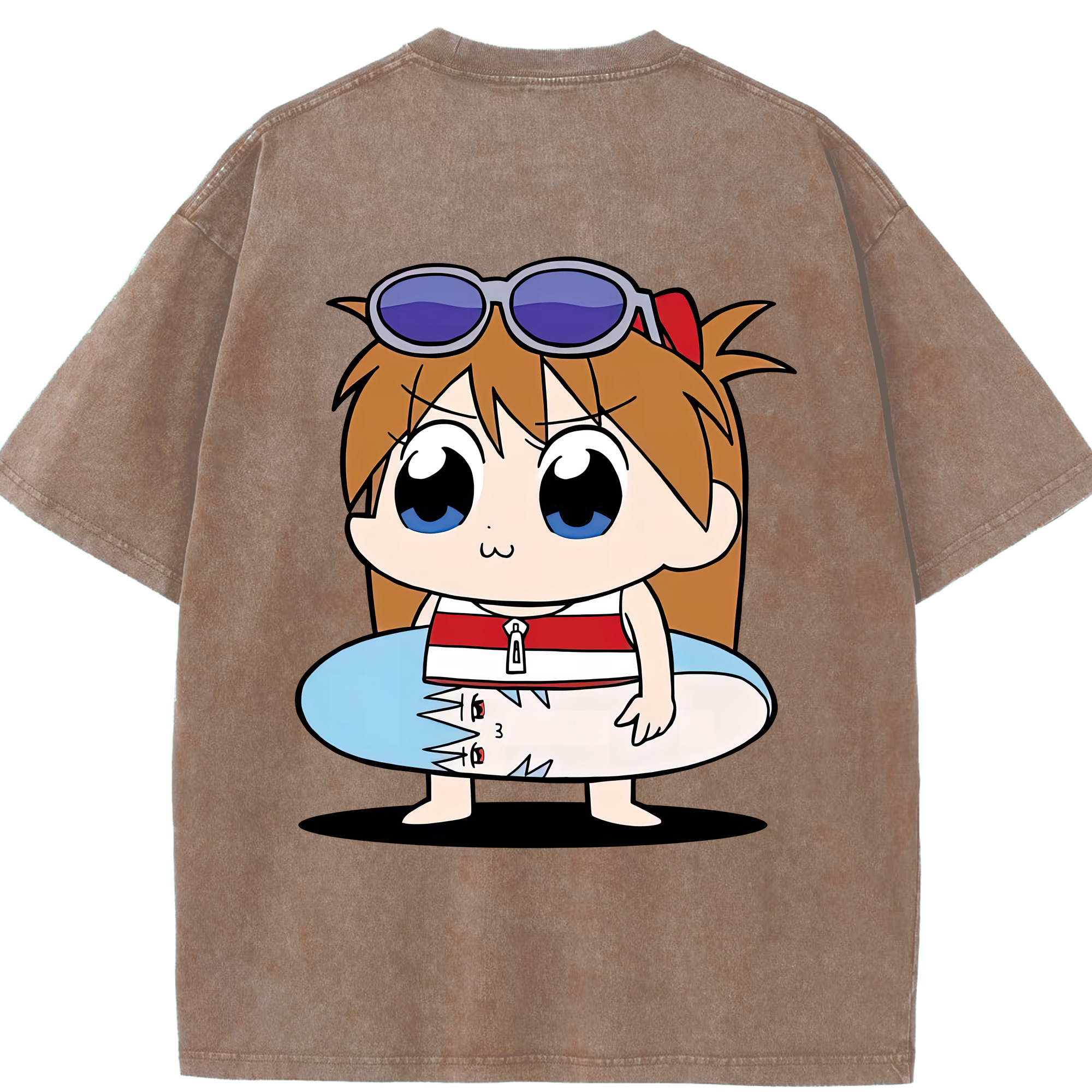 （画像用） EVA 新世紀エヴァンゲリオン 綿100% ヴィンテージ風 半袖Tシャツ（背面プリント）