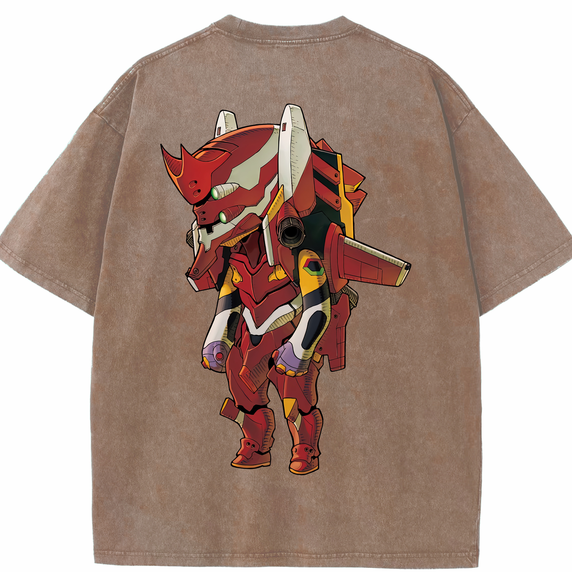 （画像用） EVA 新世紀エヴァンゲリオン 綿100% ヴィンテージ風 半袖Tシャツ（背面プリント）