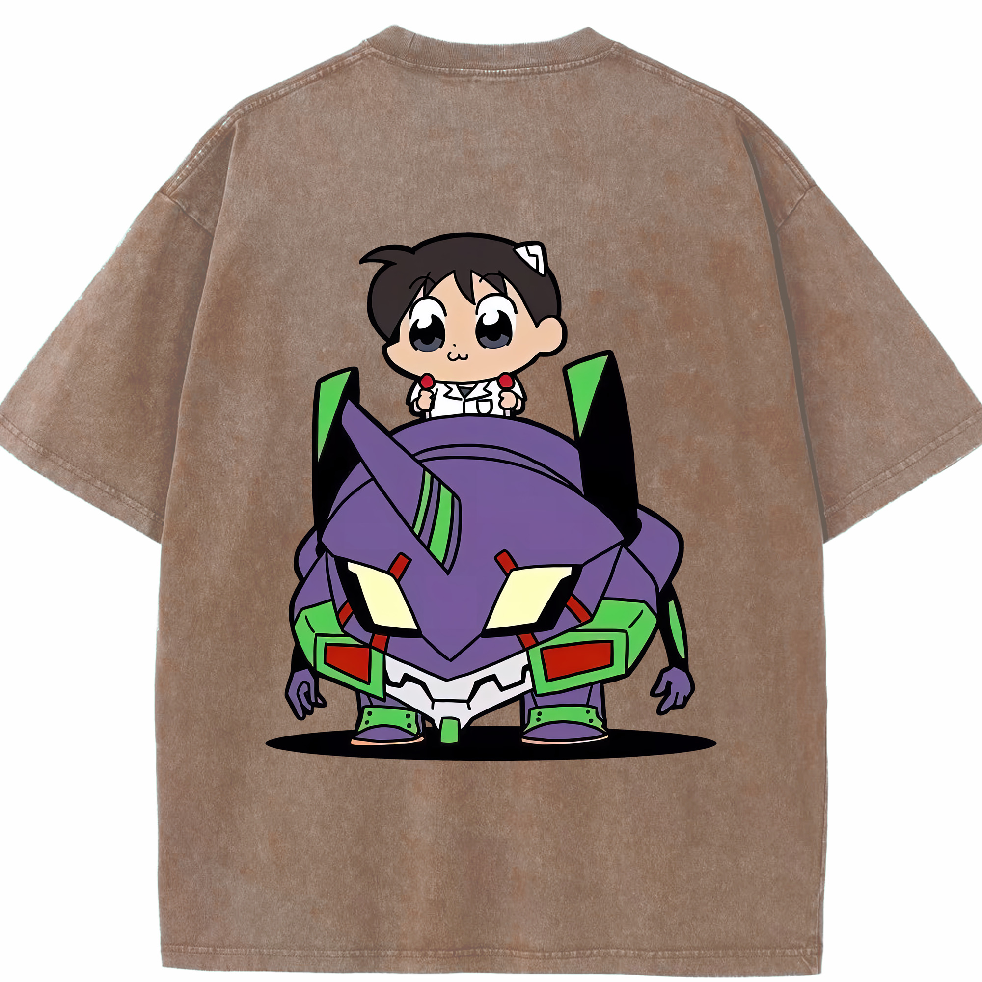 （画像用） EVA 新世紀エヴァンゲリオン 綿100% ヴィンテージ風 半袖Tシャツ（背面プリント）