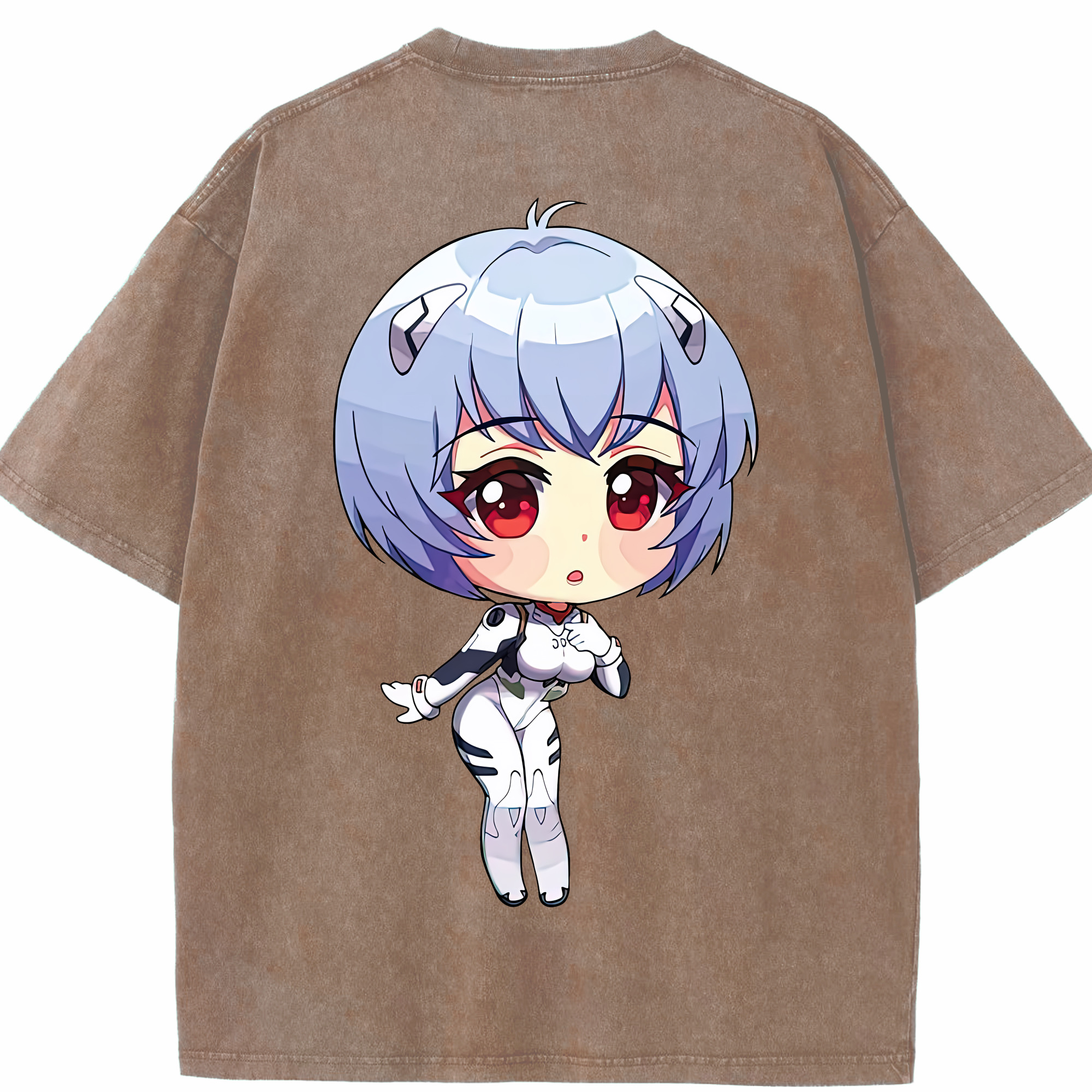 （画像用） EVA 新世紀エヴァンゲリオン 綿100% ヴィンテージ風 半袖Tシャツ（背面プリント）