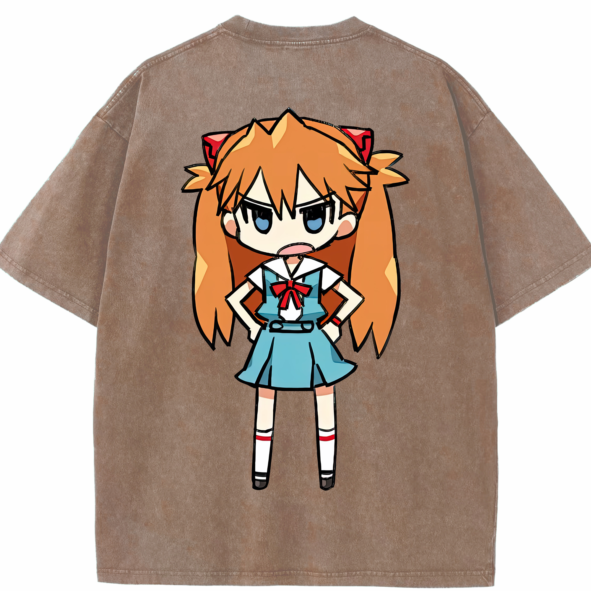 （画像用） EVA 新世紀エヴァンゲリオン 綿100% ヴィンテージ風 半袖Tシャツ（背面プリント）