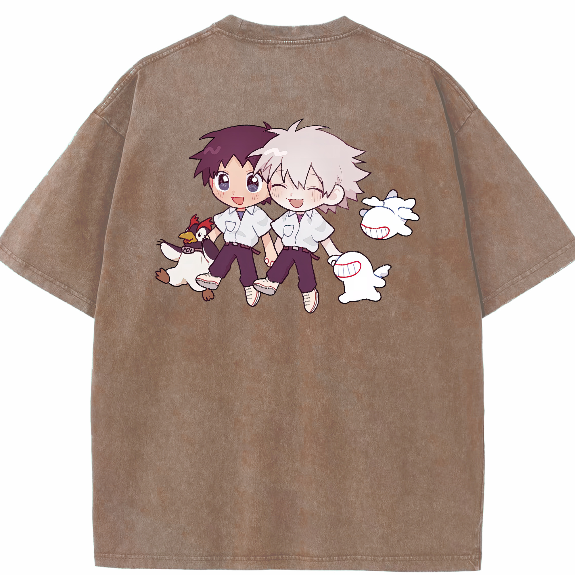（画像用） EVA 新世紀エヴァンゲリオン 綿100% ヴィンテージ風 半袖Tシャツ（背面プリント）