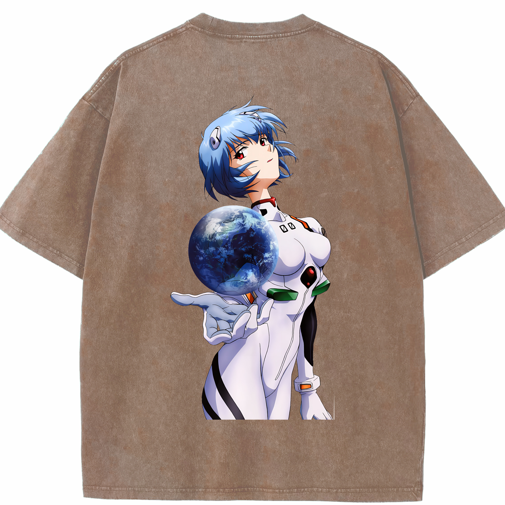 （画像用） EVA 新世紀エヴァンゲリオン 綿100% ヴィンテージ風 半袖Tシャツ（背面プリント）