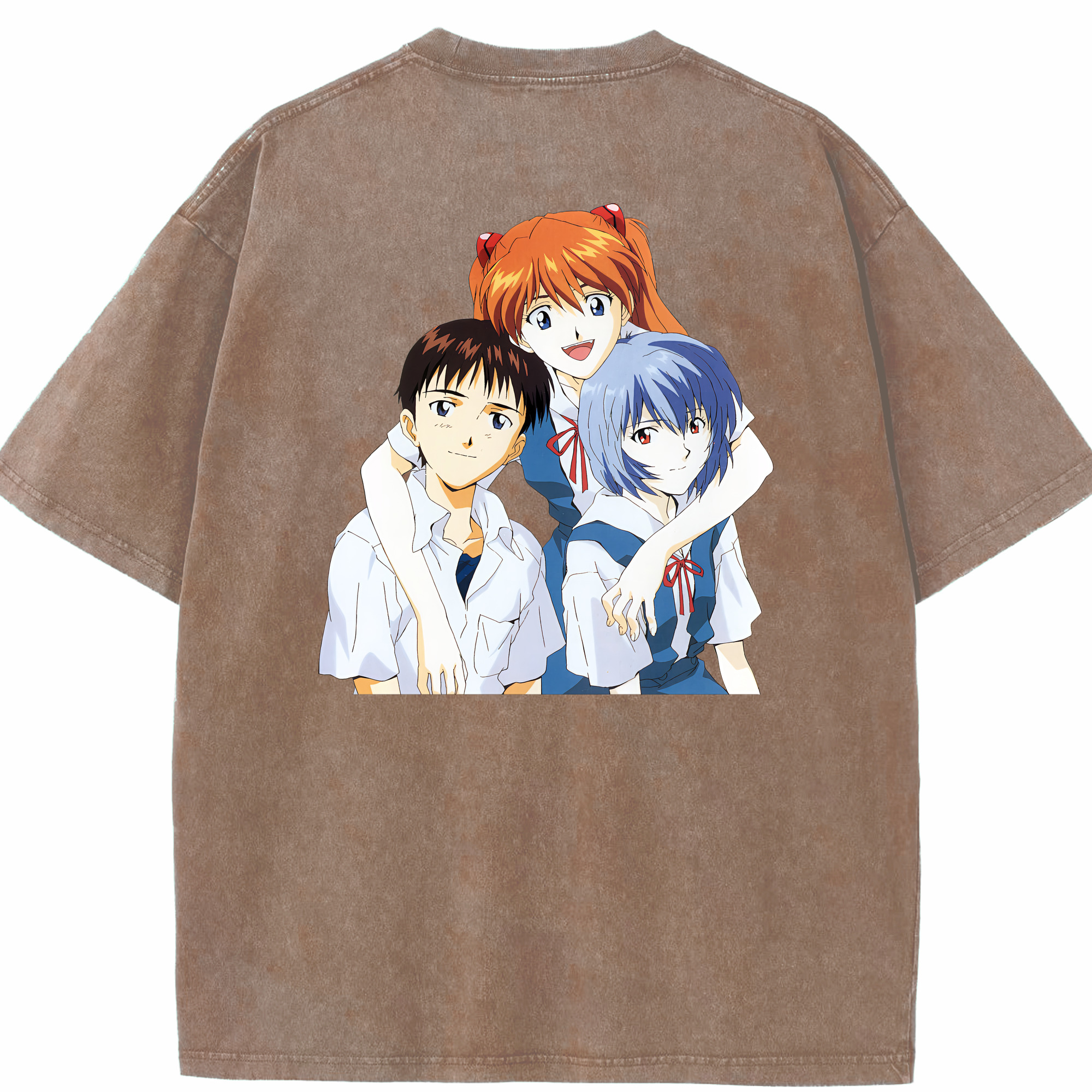 （画像用） EVA 新世紀エヴァンゲリオン 綿100% ヴィンテージ風 半袖Tシャツ（背面プリント）