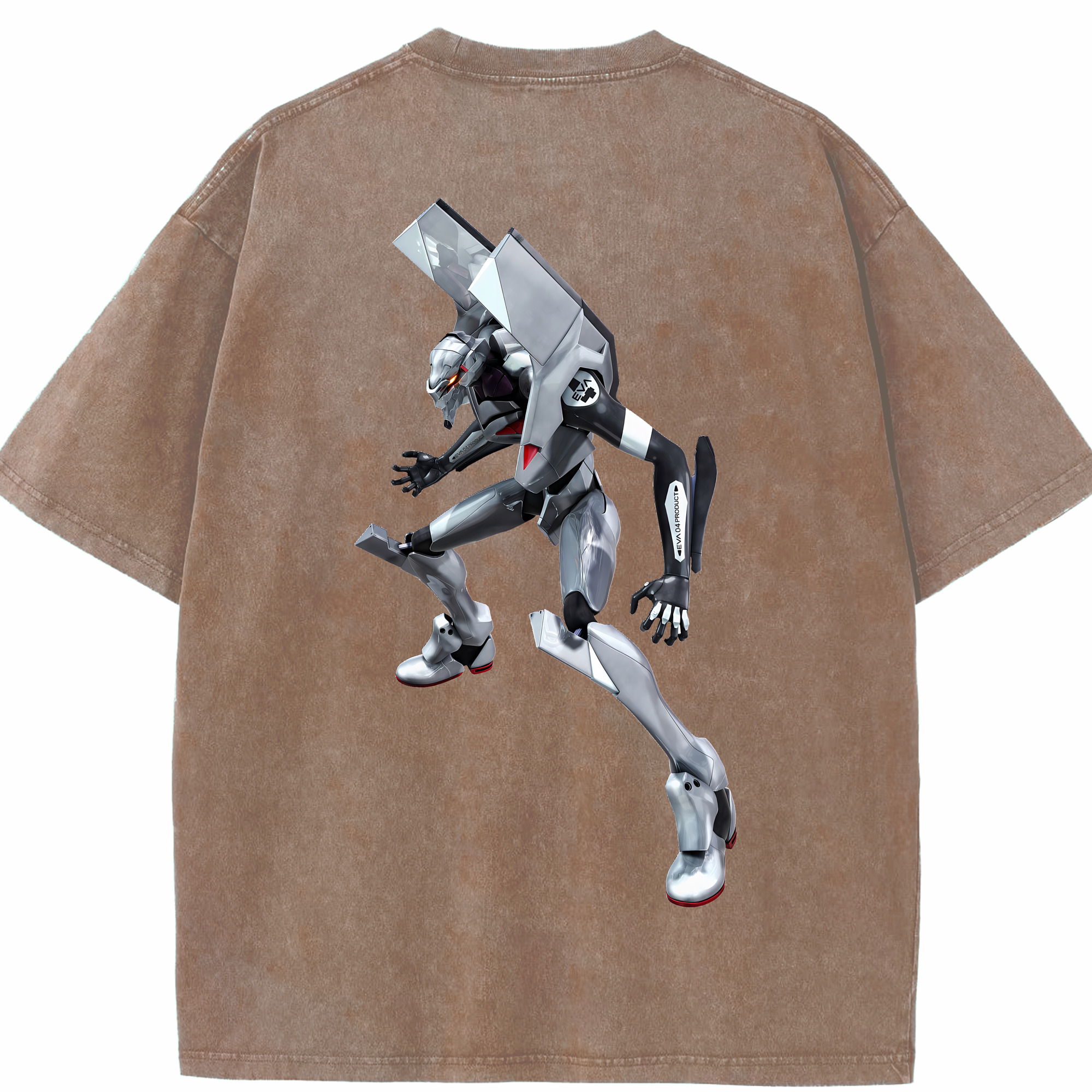 （画像用） EVA 新世紀エヴァンゲリオン 綿100% ヴィンテージ風 半袖Tシャツ（背面プリント）