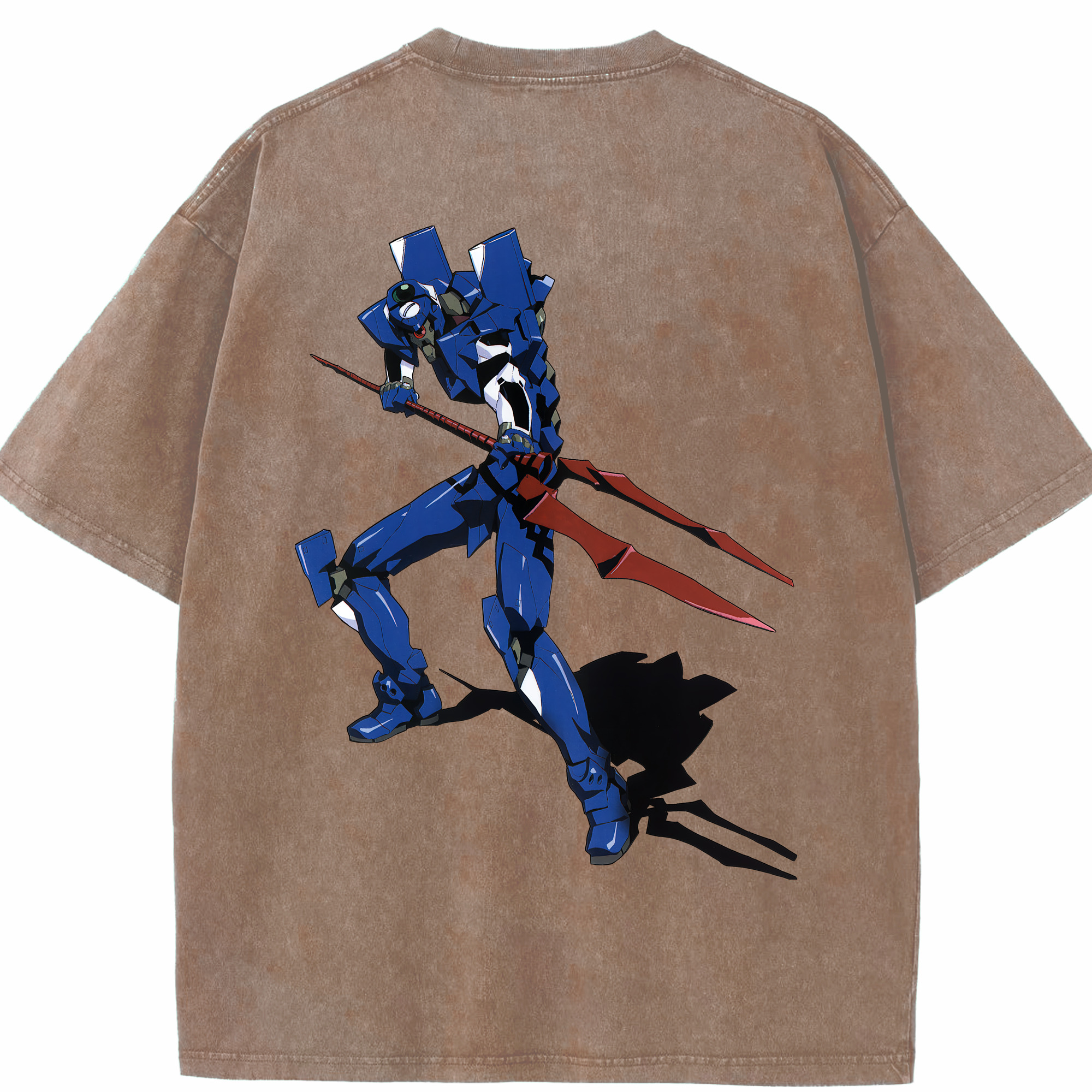 （画像用） EVA 新世紀エヴァンゲリオン 綿100% ヴィンテージ風 半袖Tシャツ（背面プリント）