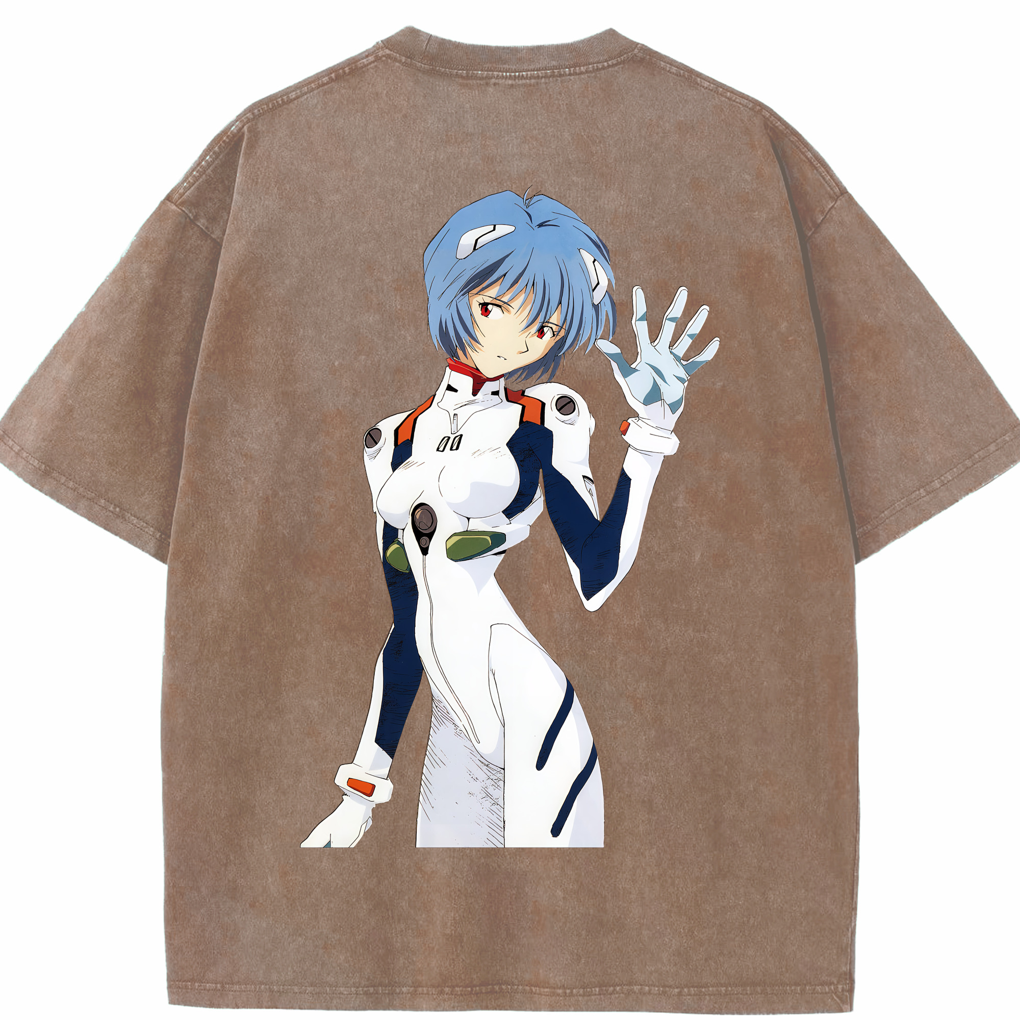 （画像用） EVA 新世紀エヴァンゲリオン 綿100% ヴィンテージ風 半袖Tシャツ（背面プリント）