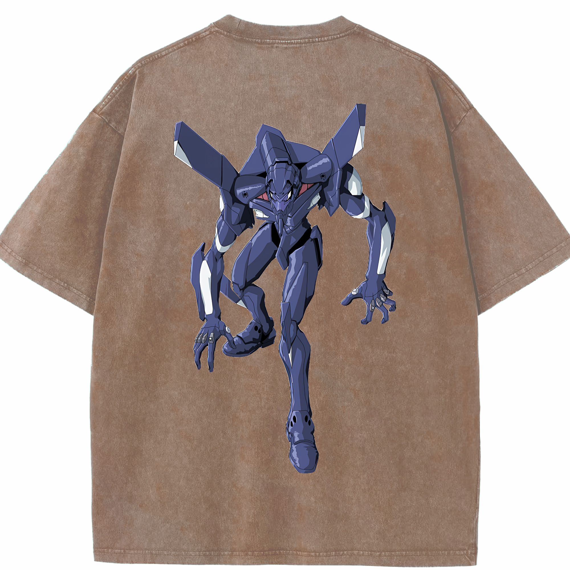 （画像用） EVA 新世紀エヴァンゲリオン 綿100% ヴィンテージ風 半袖Tシャツ（背面プリント）