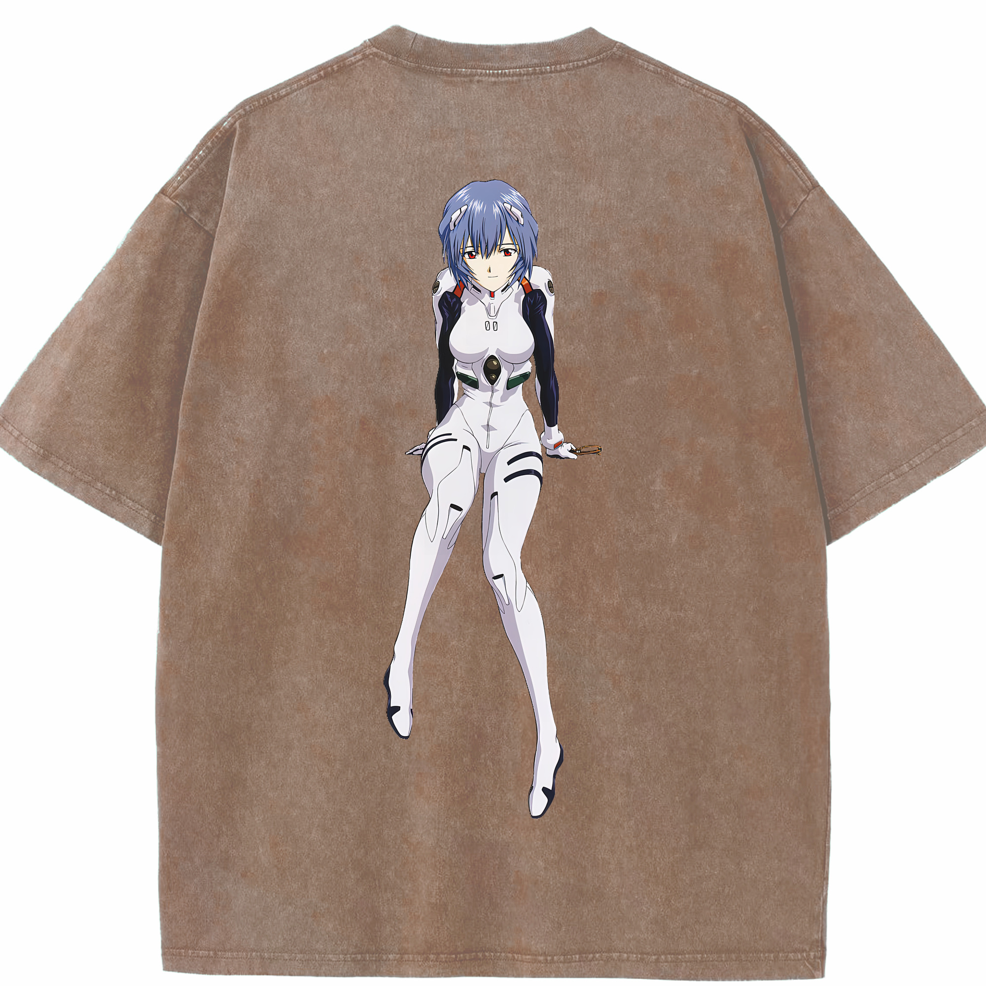 （画像用） EVA 新世紀エヴァンゲリオン 綿100% ヴィンテージ風 半袖Tシャツ（背面プリント）