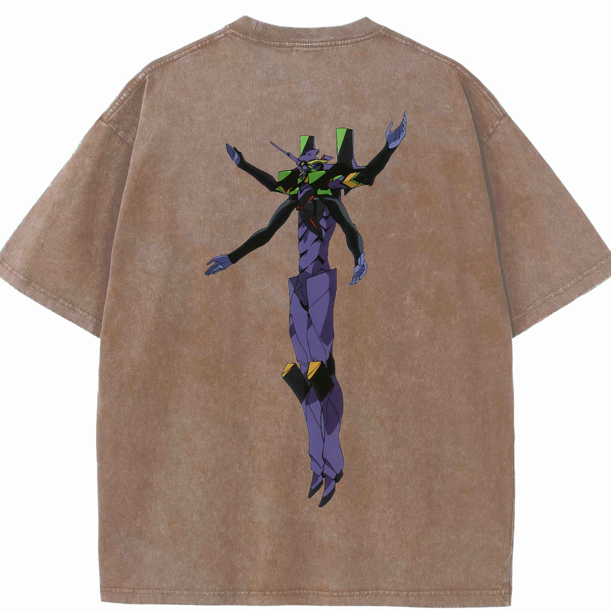 （画像用） EVA 新世紀エヴァンゲリオン 綿100% ヴィンテージ風 半袖Tシャツ（背面プリント）