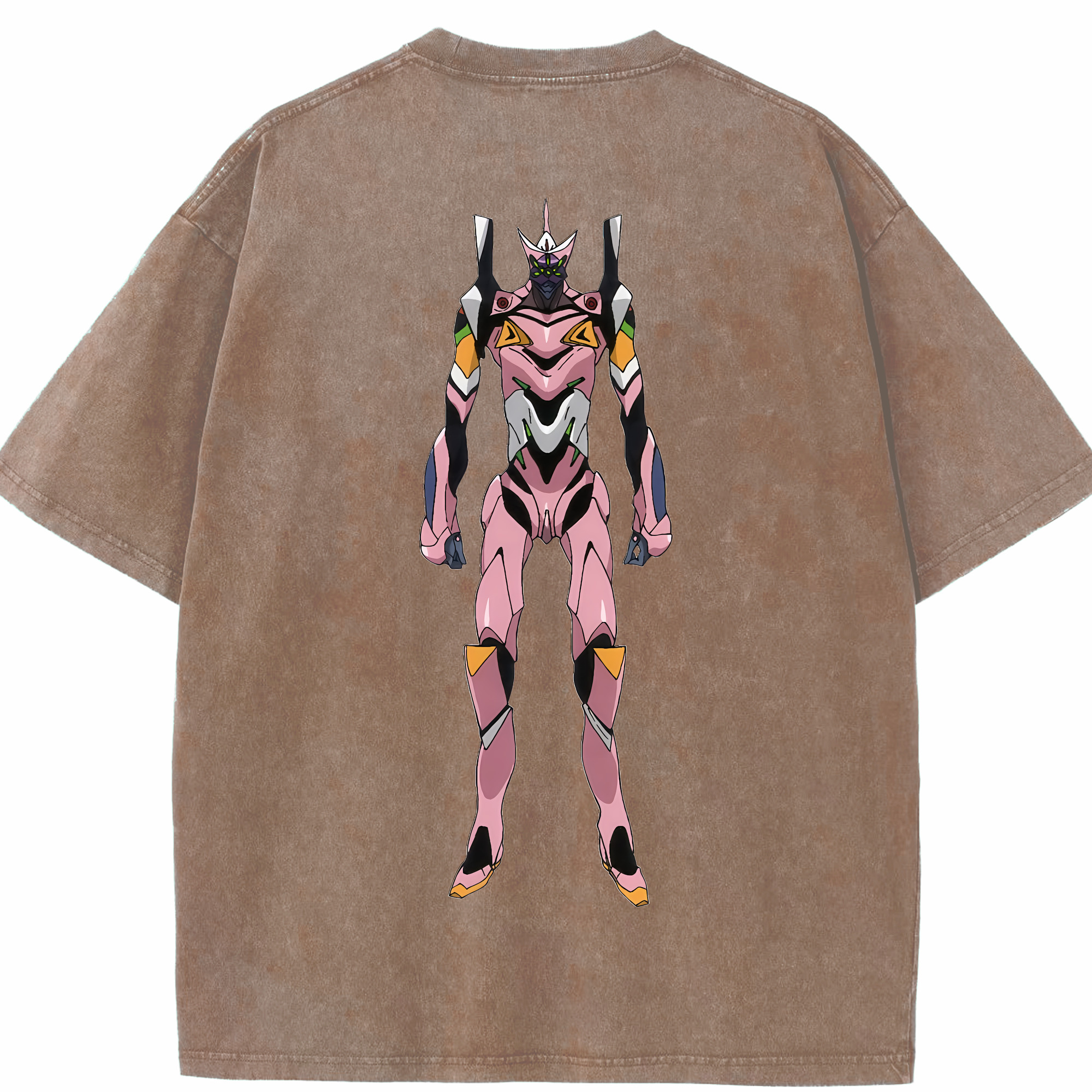 （画像用） EVA 新世紀エヴァンゲリオン 綿100% ヴィンテージ風 半袖Tシャツ（背面プリント）