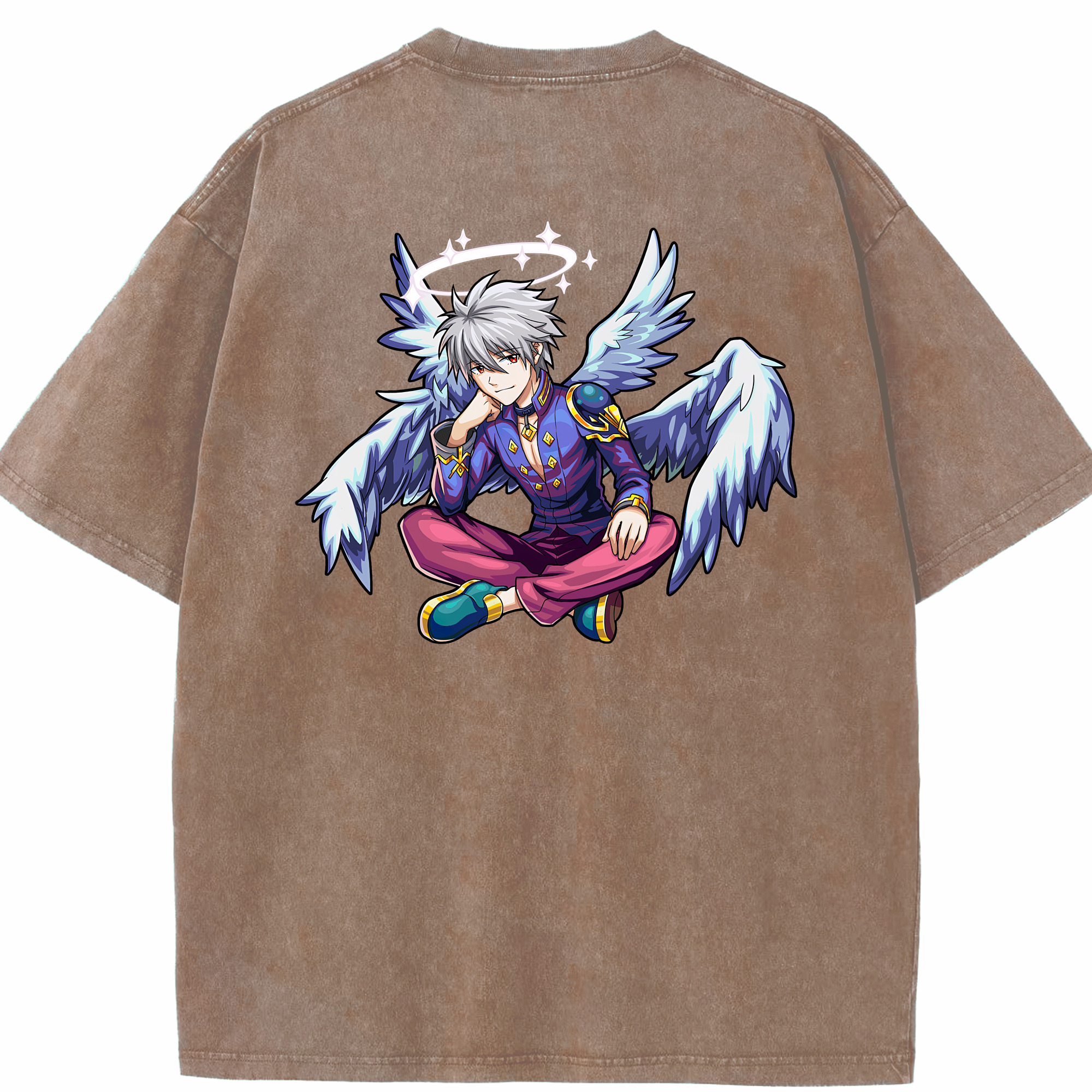 （画像用） EVA 新世紀エヴァンゲリオン 綿100% ヴィンテージ風 半袖Tシャツ（背面プリント）