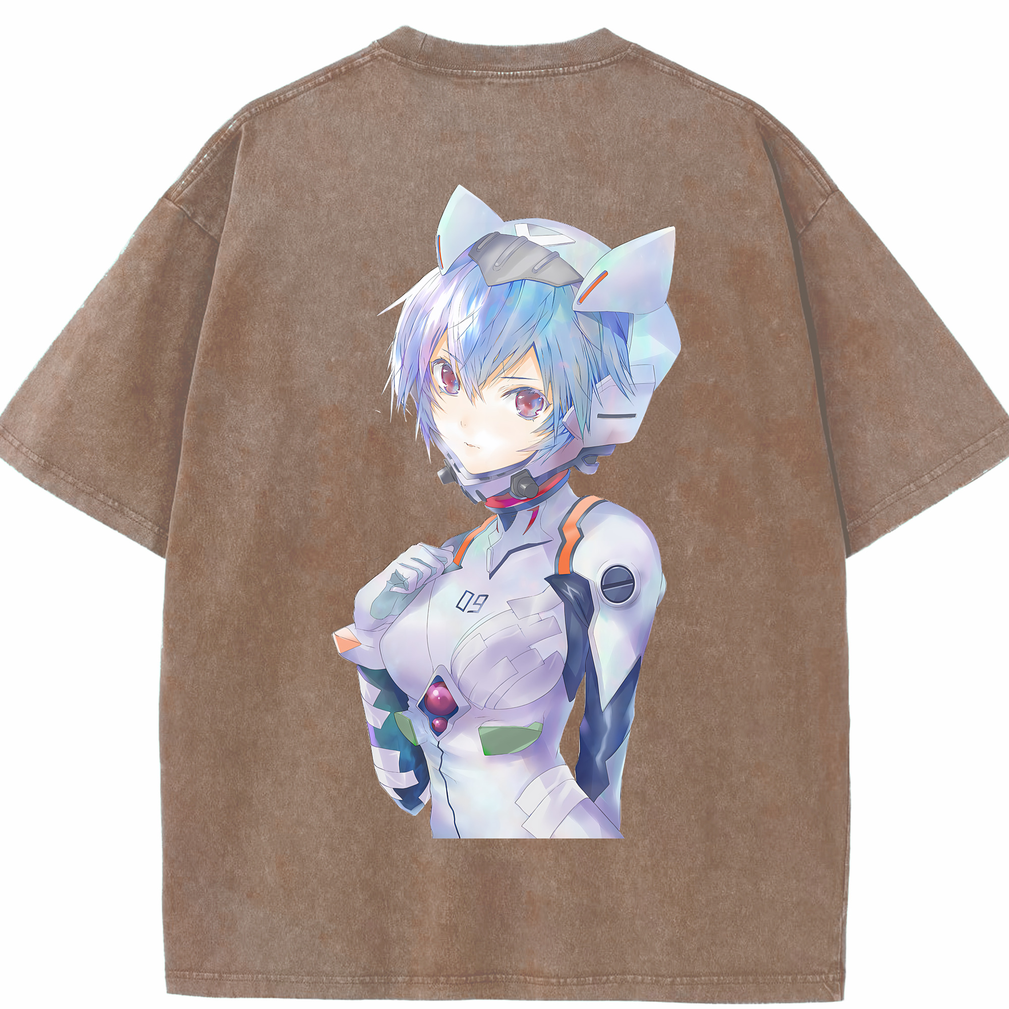 （画像用） EVA 新世紀エヴァンゲリオン 綿100% ヴィンテージ風 半袖Tシャツ（背面プリント）