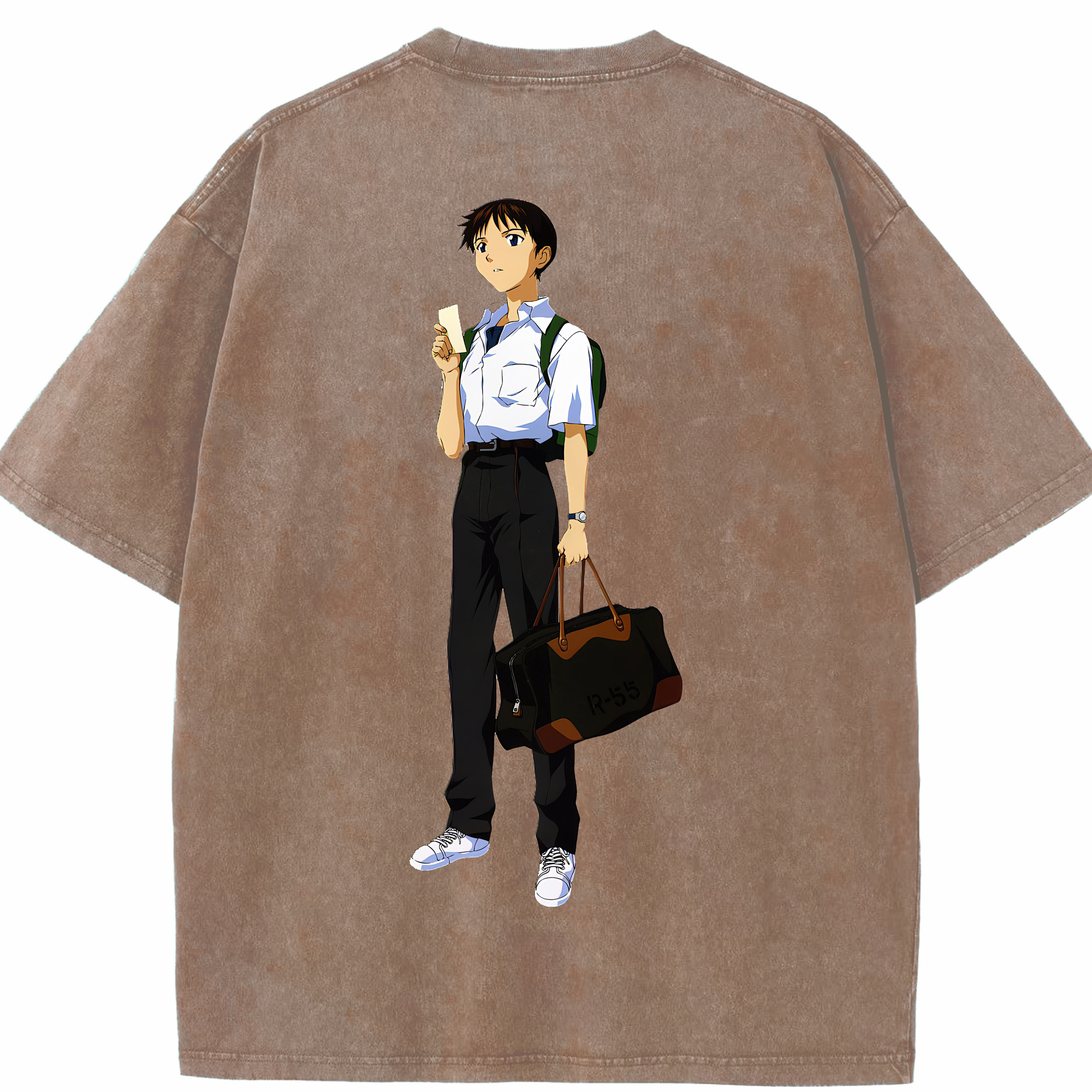 （画像用） EVA 新世紀エヴァンゲリオン 綿100% ヴィンテージ風 半袖Tシャツ（背面プリント）