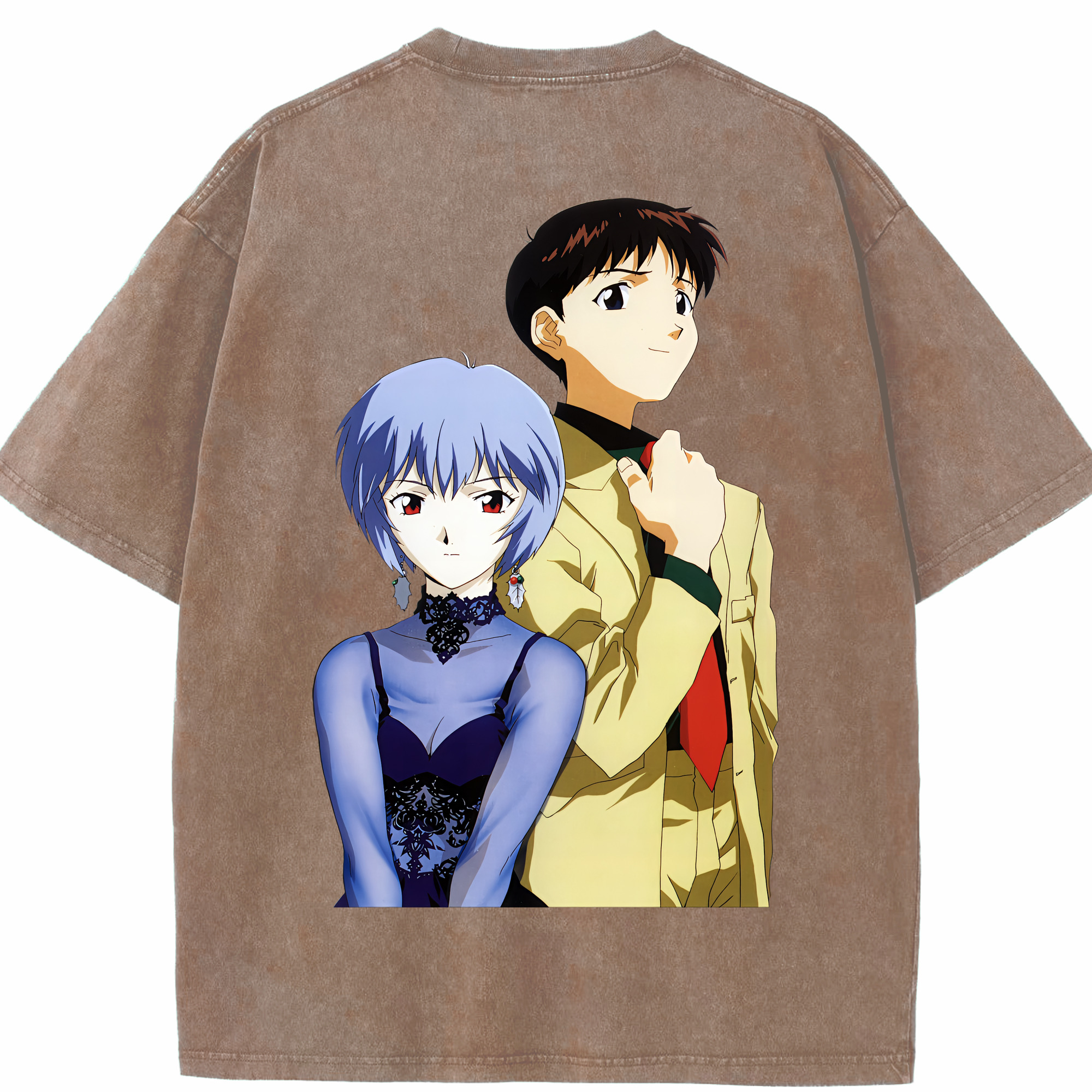 （画像用） EVA 新世紀エヴァンゲリオン 綿100% ヴィンテージ風 半袖Tシャツ（背面プリント）